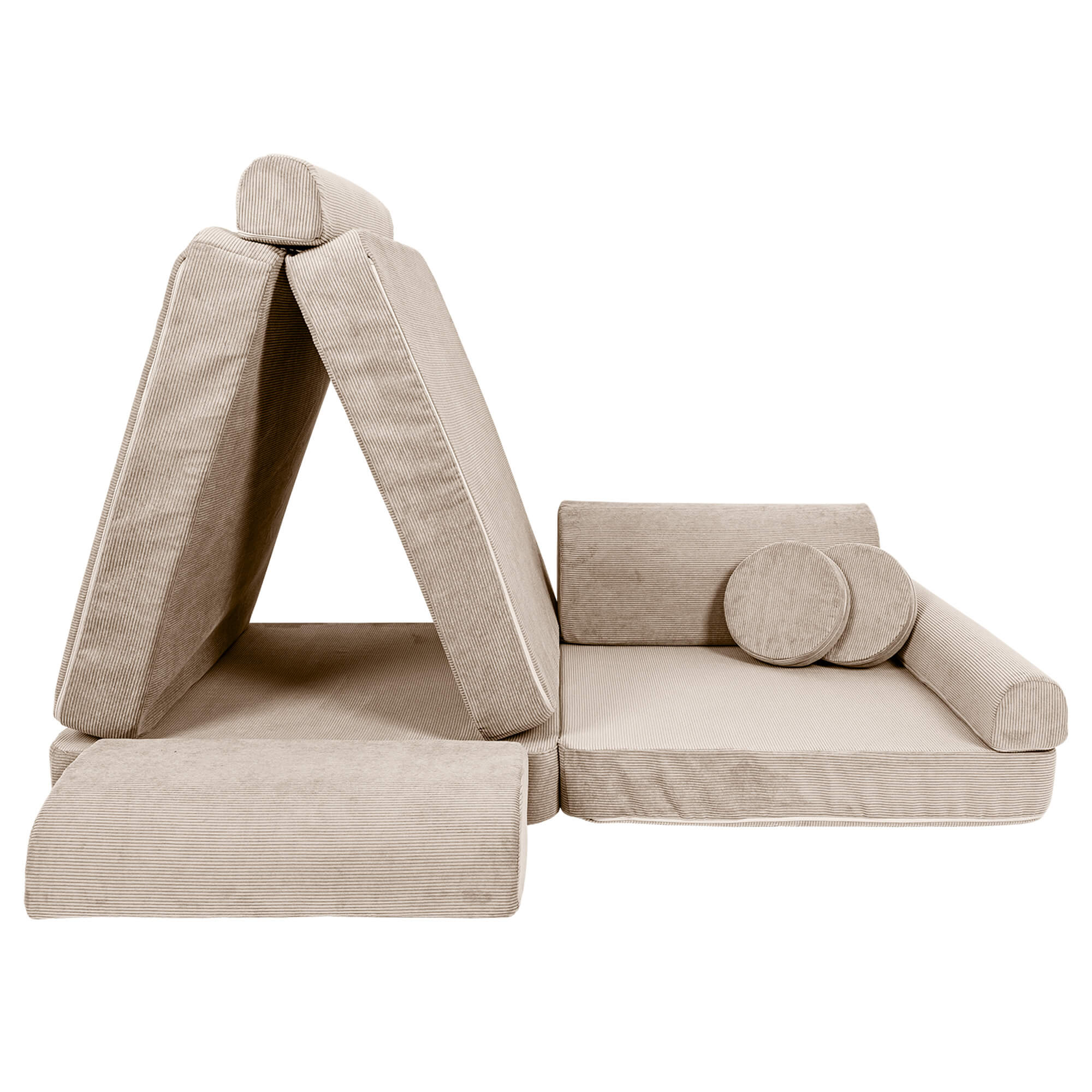 Meowbaby Slimcord Kids Play Sofa - Modular Play Couch | 8 Pieces