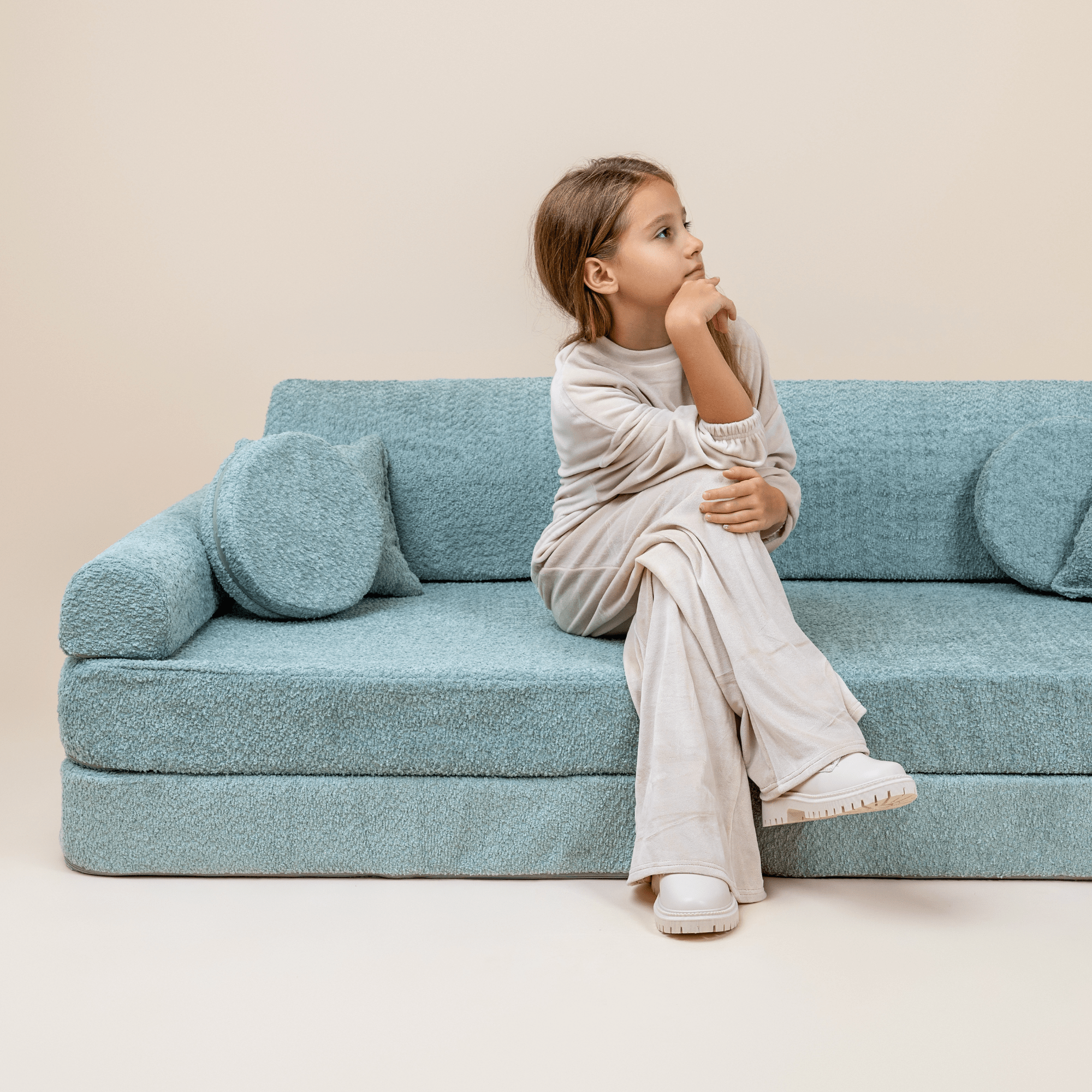 Meowbaby Sofa Modułowa dla Dziecka – 8 Elementów | Boucle