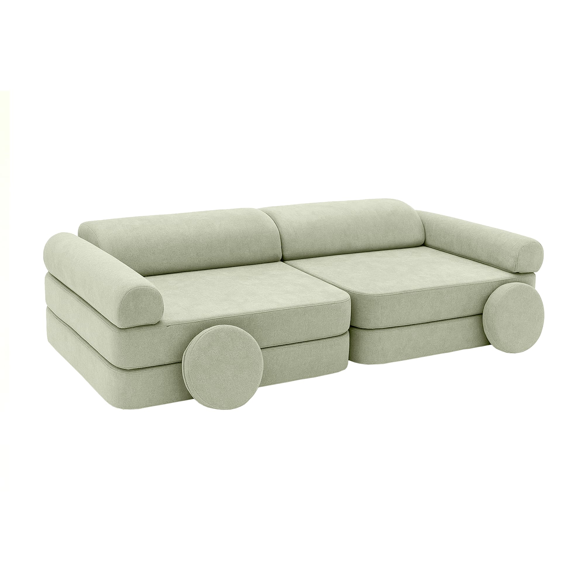 Meowbaby Sofa Modułowa dla Dziecka – 8 Elementów | Mellow | 160cm