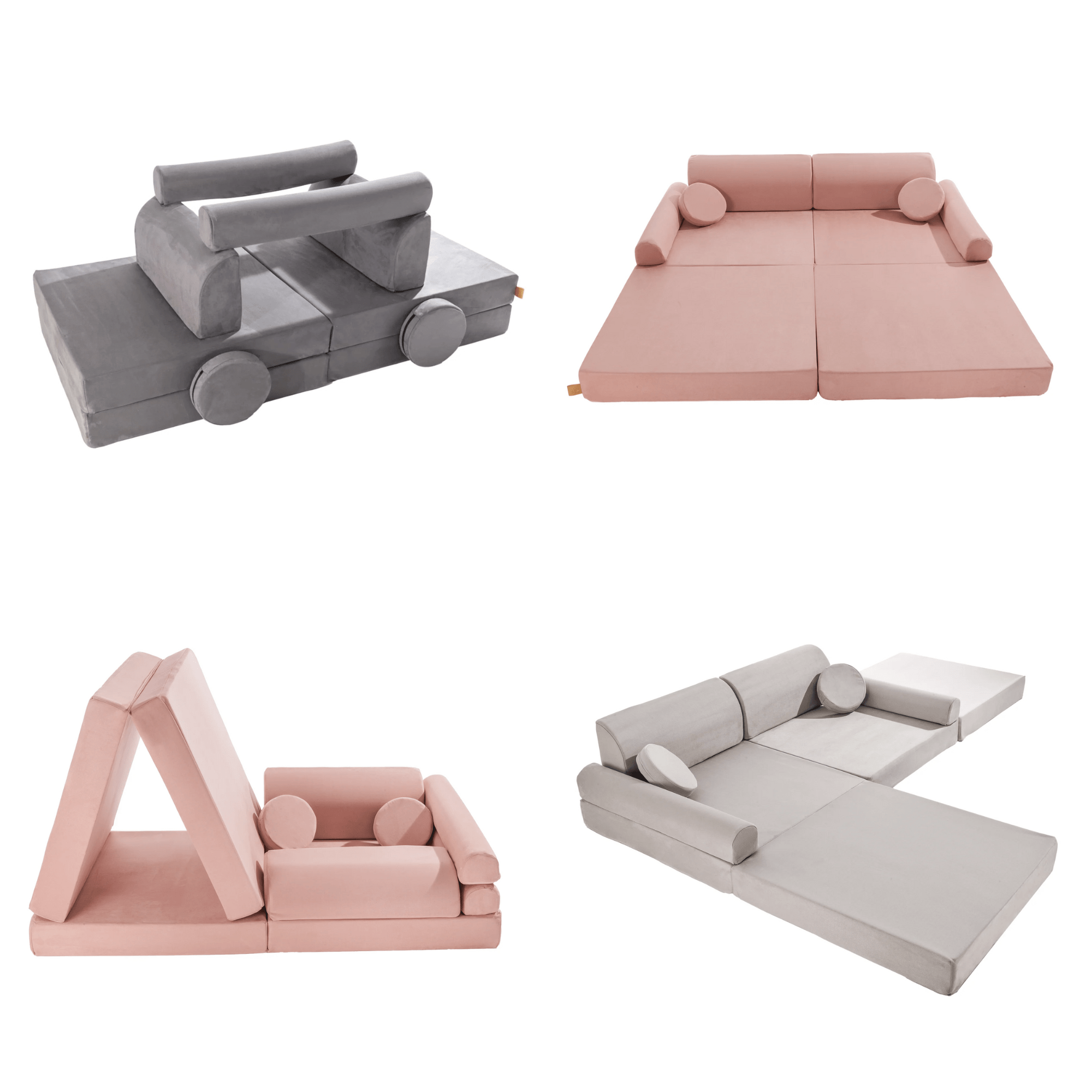 Meowbaby Sofa Modułowa dla Dziecka – 8 Elementów | Velvet