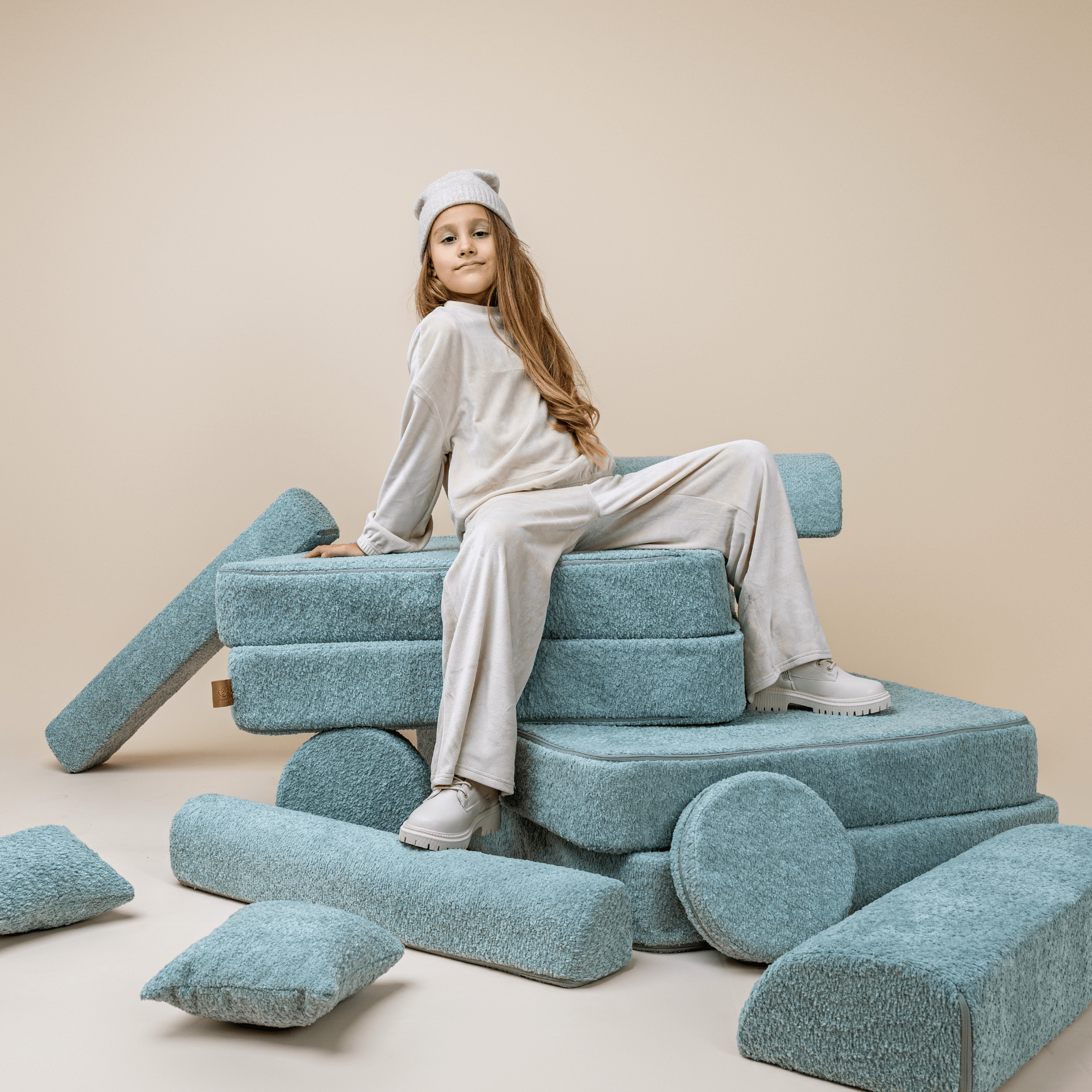 Meowbaby Sofa Modułowa dla Dziecka Basic - 4 Elementy | Tangle