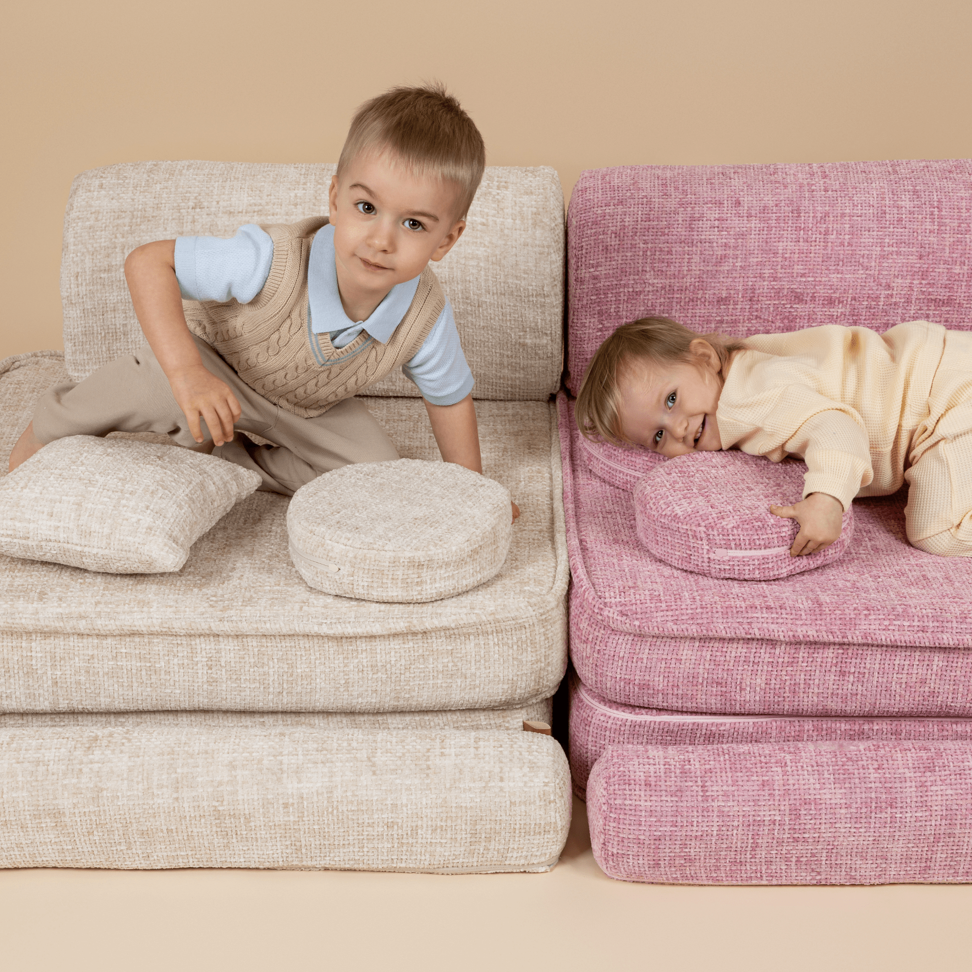 Meowbaby Sofa Modułowa dla Dziecka Basic - 4 Elementy | Tangle