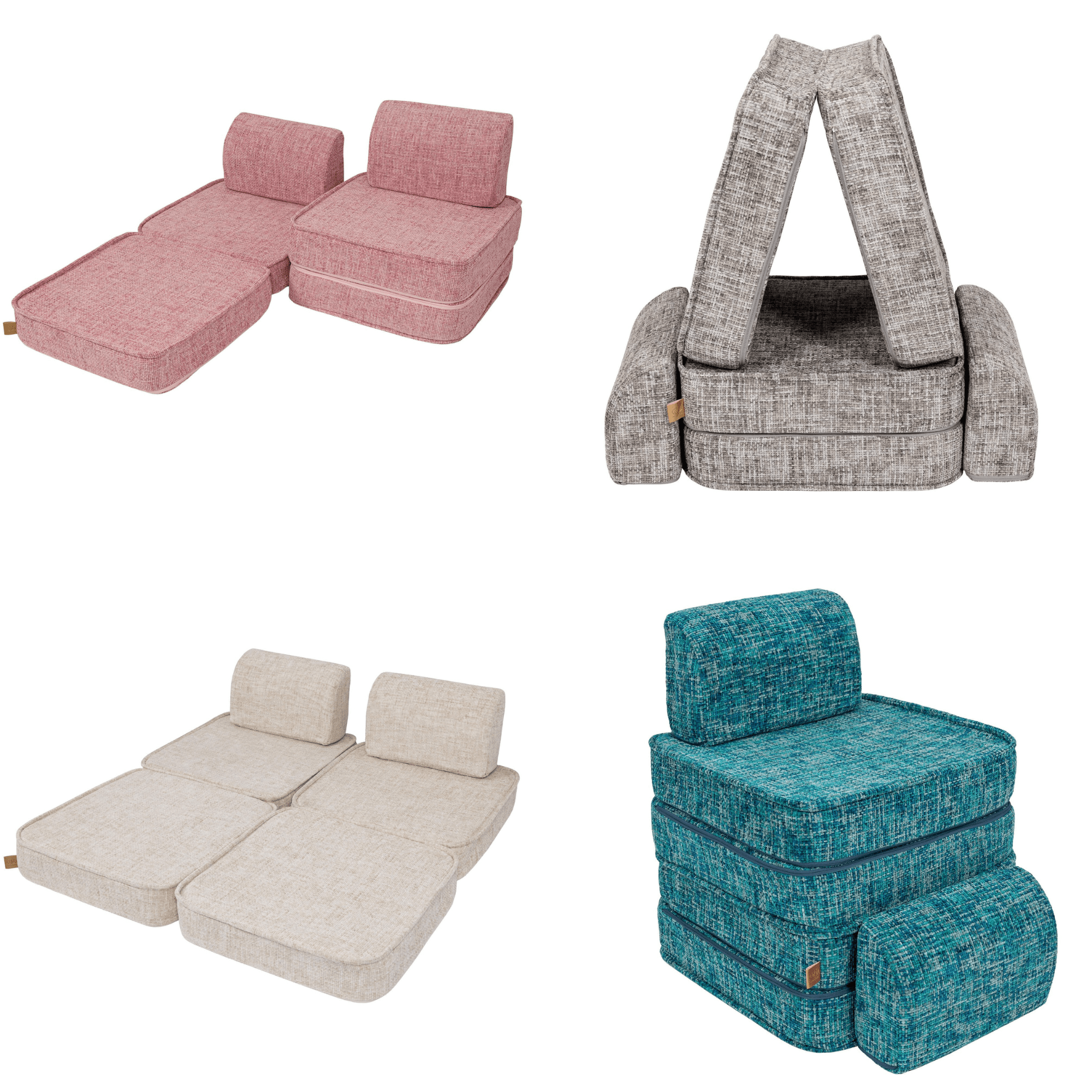 Meowbaby Sofa Modułowa dla Dziecka Basic - 4 Elementy | Tangle