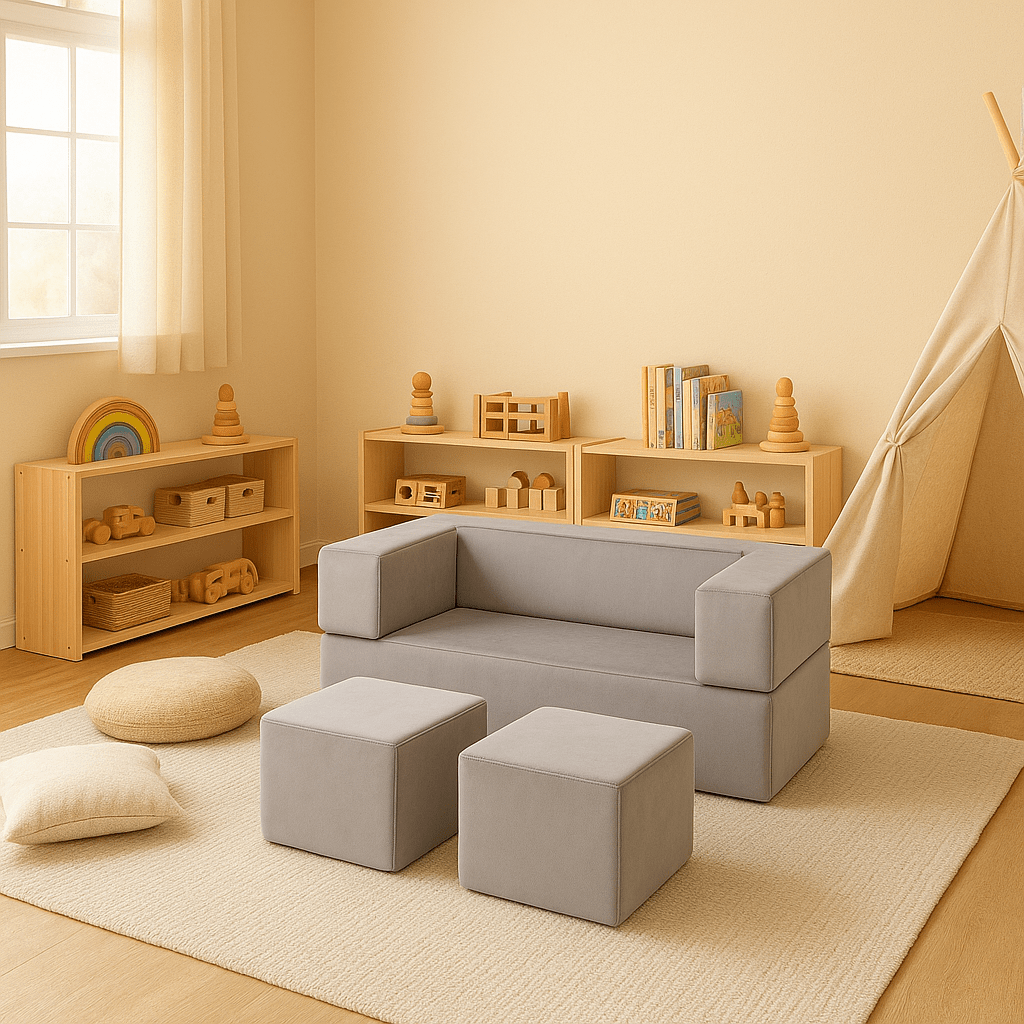 Meowbaby Sofa Modułowa dla Dziecka Cube - 4 Elementy | Velvet