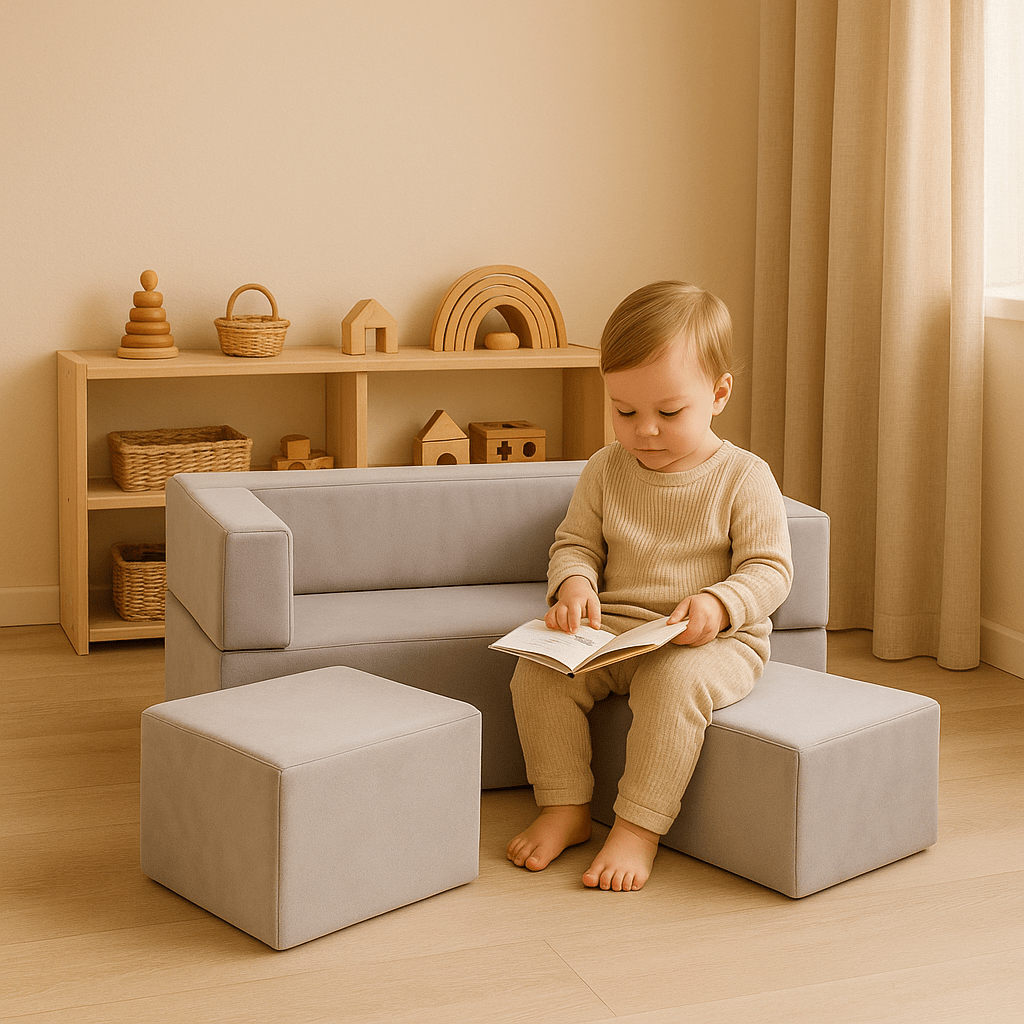 Meowbaby Sofa Modułowa dla Dziecka Cube - 4 Elementy | Velvet