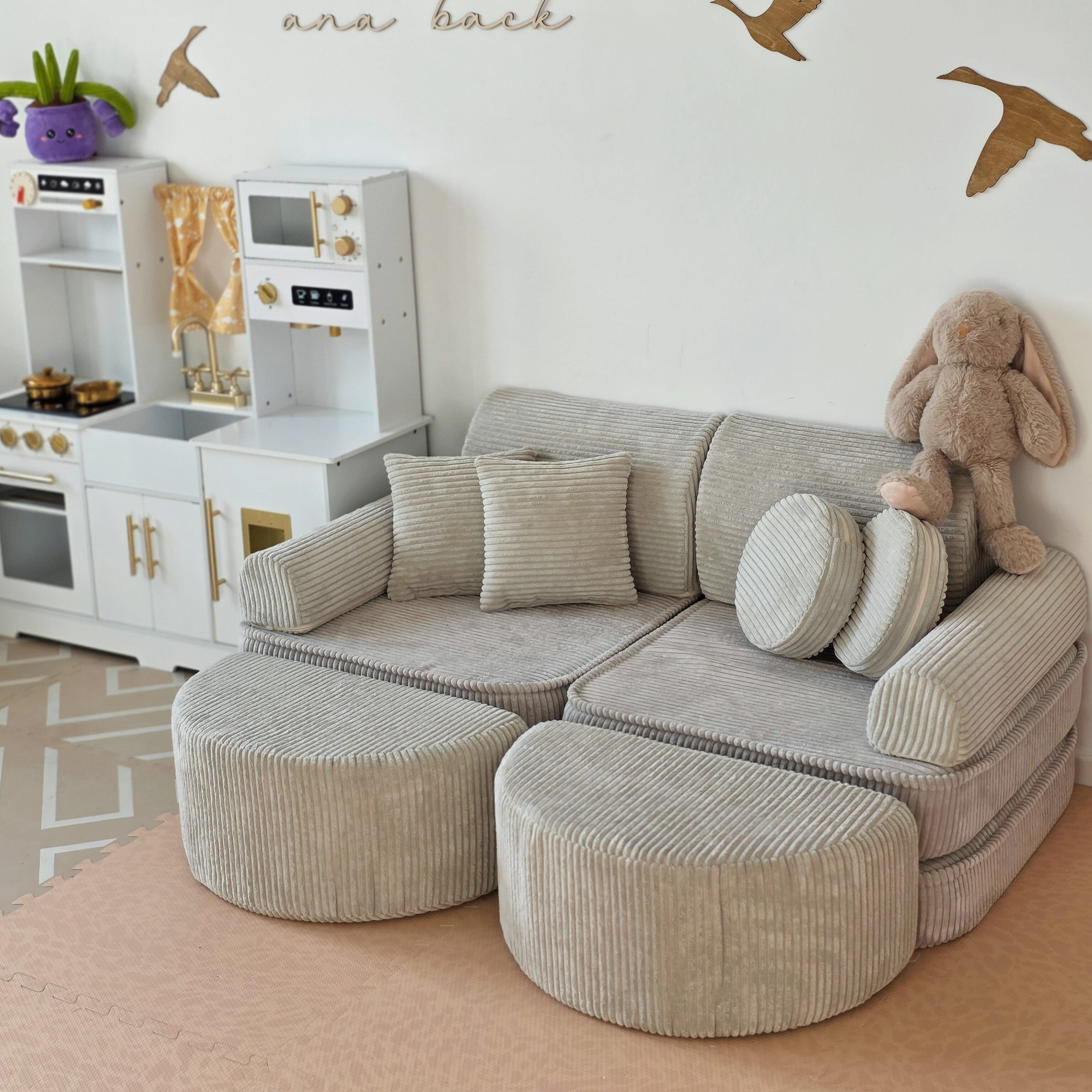 Meowbaby Sofa Modułowa dla Dziecka Max - 12 Elementów | Aesthetic