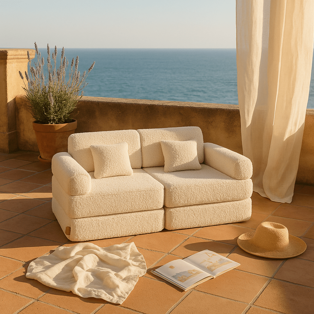 Meowbaby Sofa Modułowa dla Dziecka Plus - 10 Elementów | Boucle