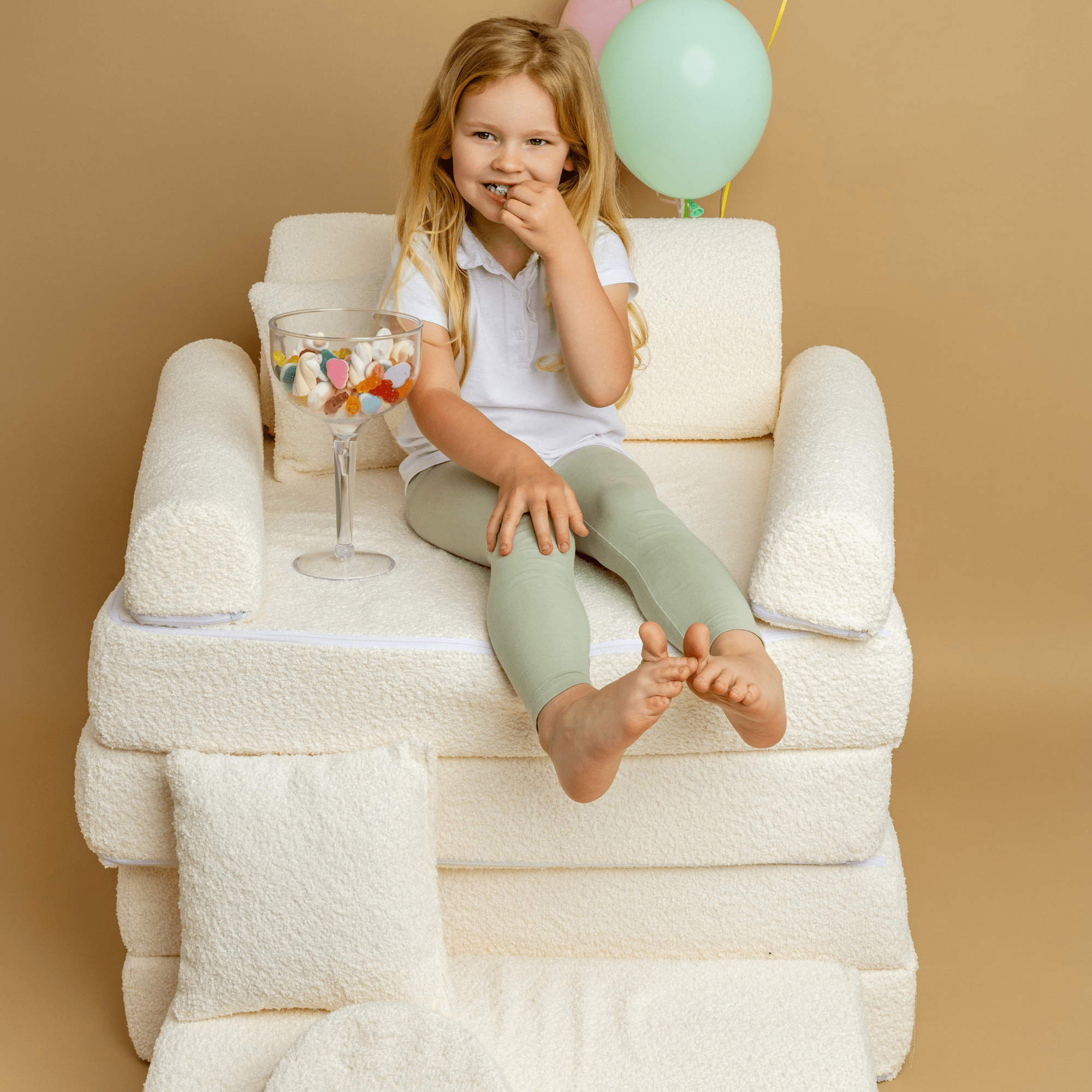Meowbaby Sofa Modułowa dla Dziecka Plus - 10 Elementów | Boucle