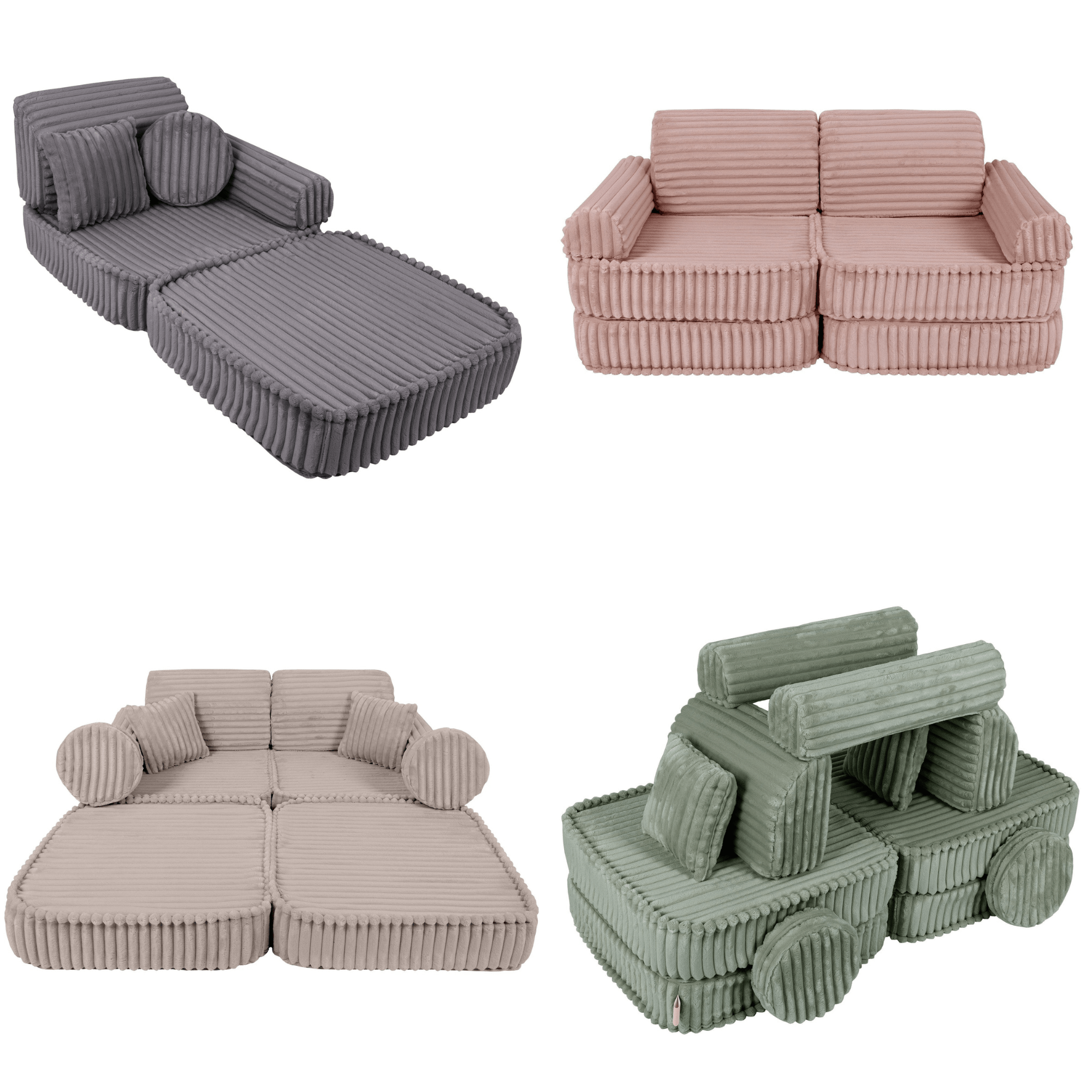 Meowbaby Sofa Modułowa dla Dziecka Plus - 10 Elementów | Churros