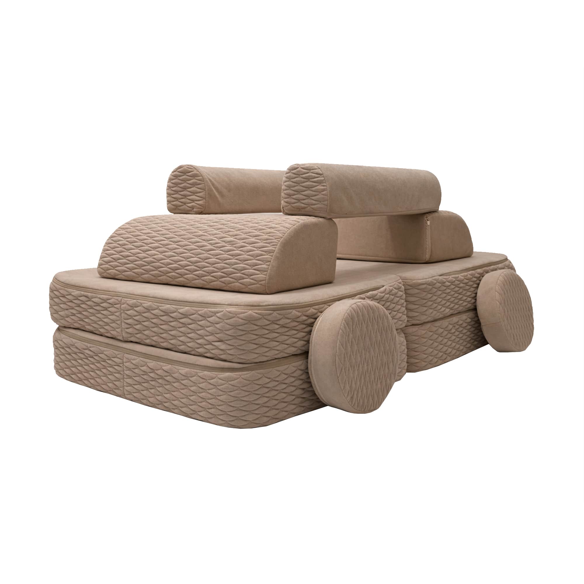 Meowbaby Sofa Modułowa dla Dziecka Plus – 6 Elementów | Dune