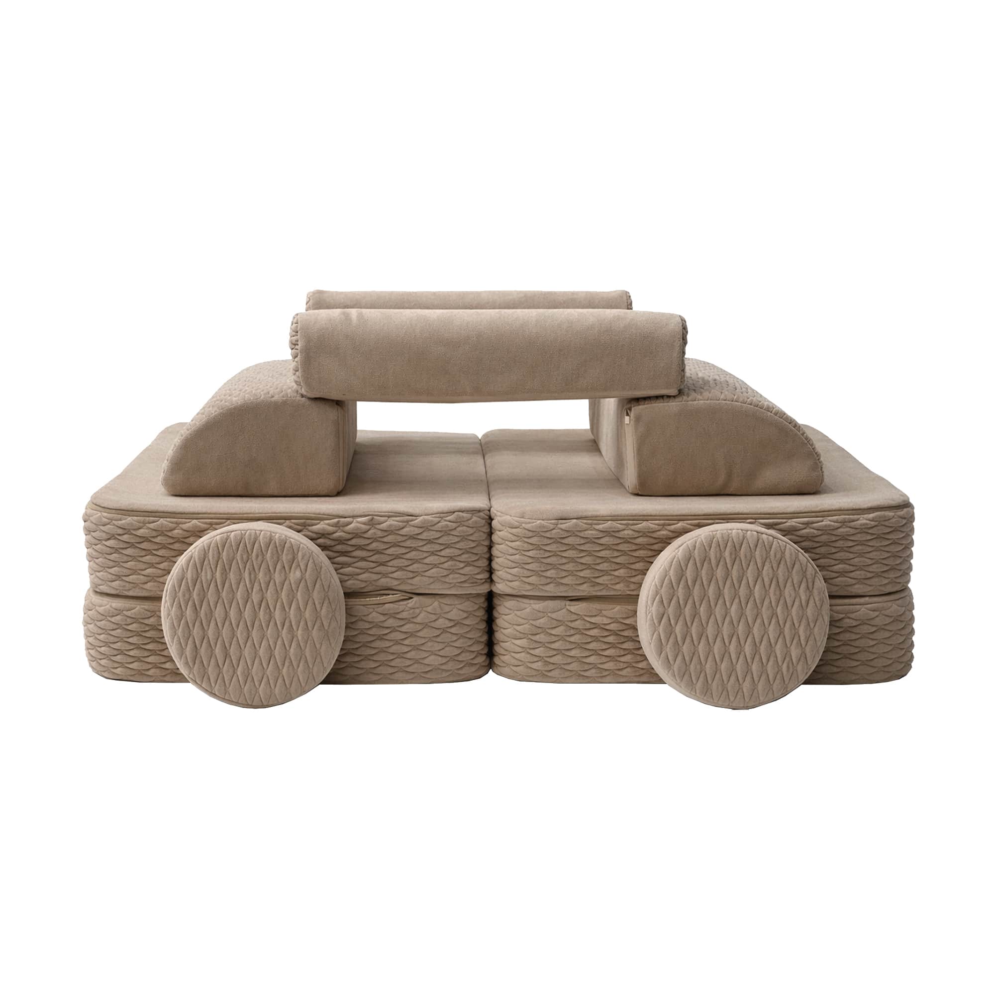 Meowbaby Sofa Modułowa dla Dziecka Plus – 6 Elementów | Dune