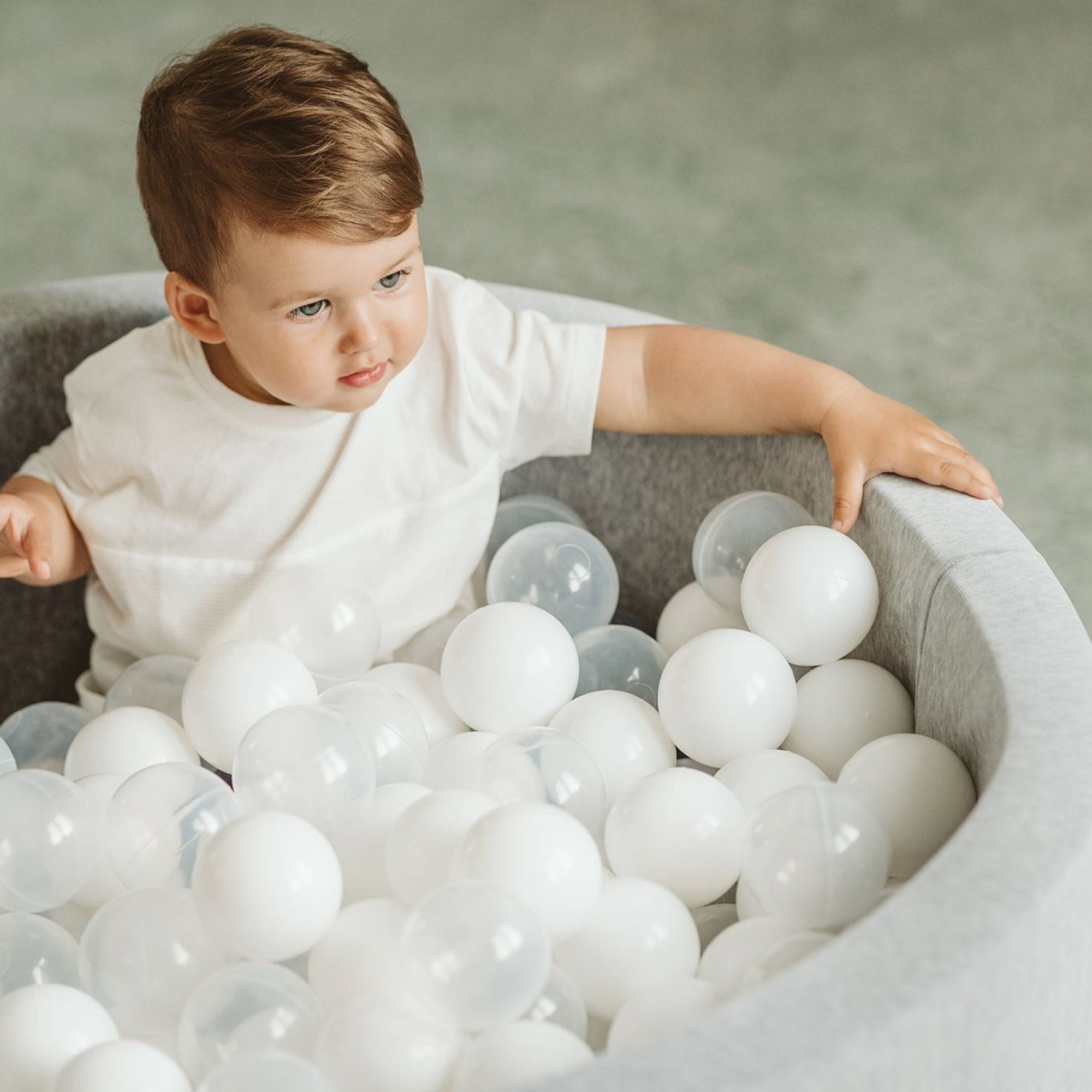 Meowbaby Velvet Foam Baby Ball Pit Powder Pink | Balls to Choose