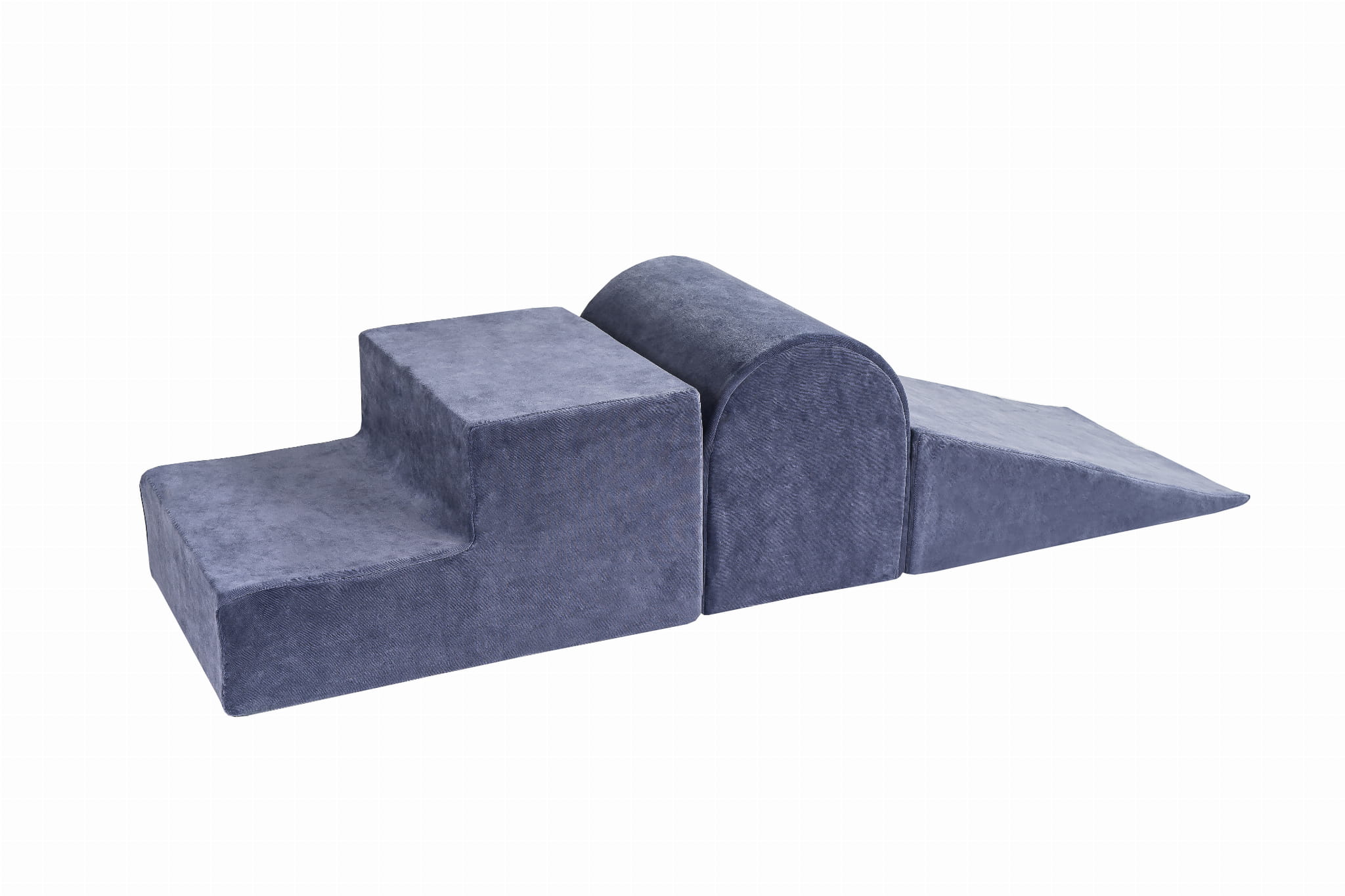Meowbaby Velvet Kids Foam Climbing Blocks - Baby Soft Play Set | 3 Elements