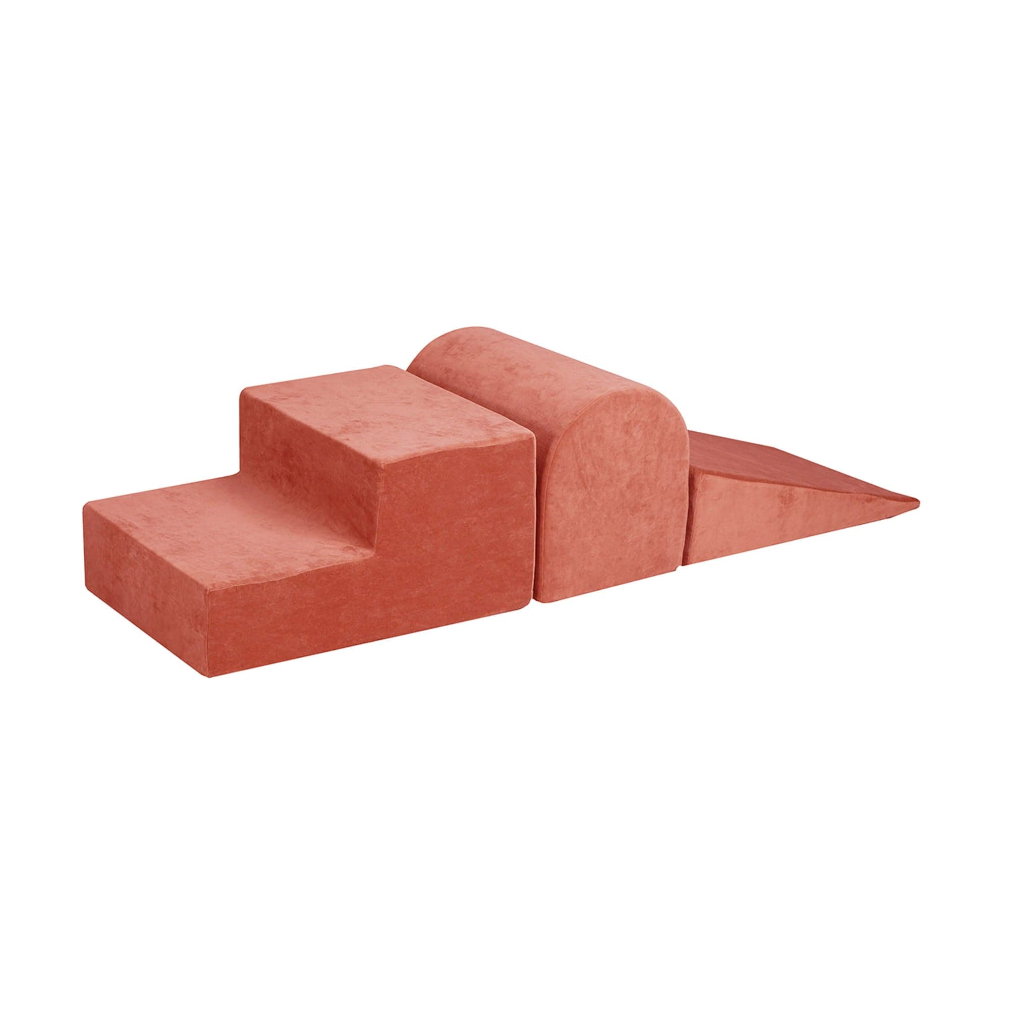 Meowbaby Velvet Kids Foam Climbing Blocks - Baby Soft Play Set | 3 Elements
