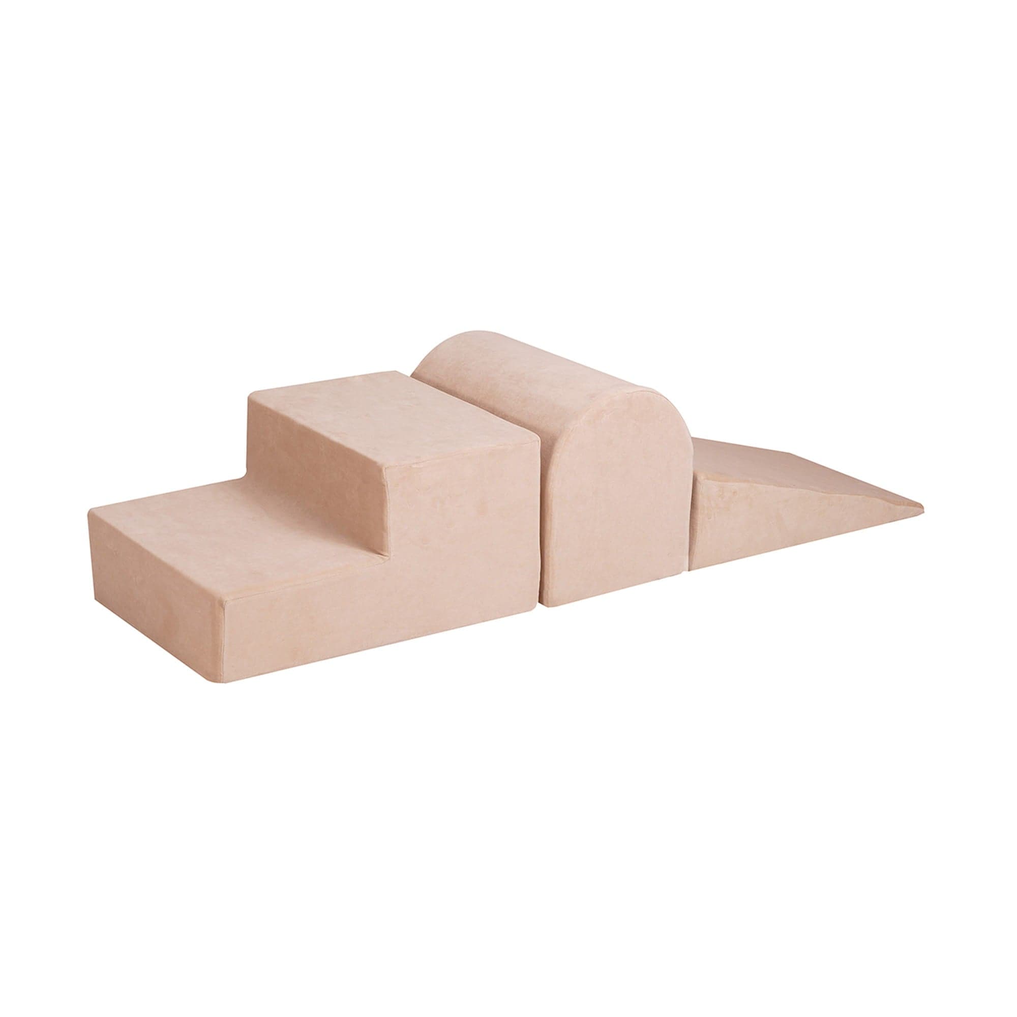 Meowbaby Velvet Kids Foam Climbing Blocks - Baby Soft Play Set | 3 Elements