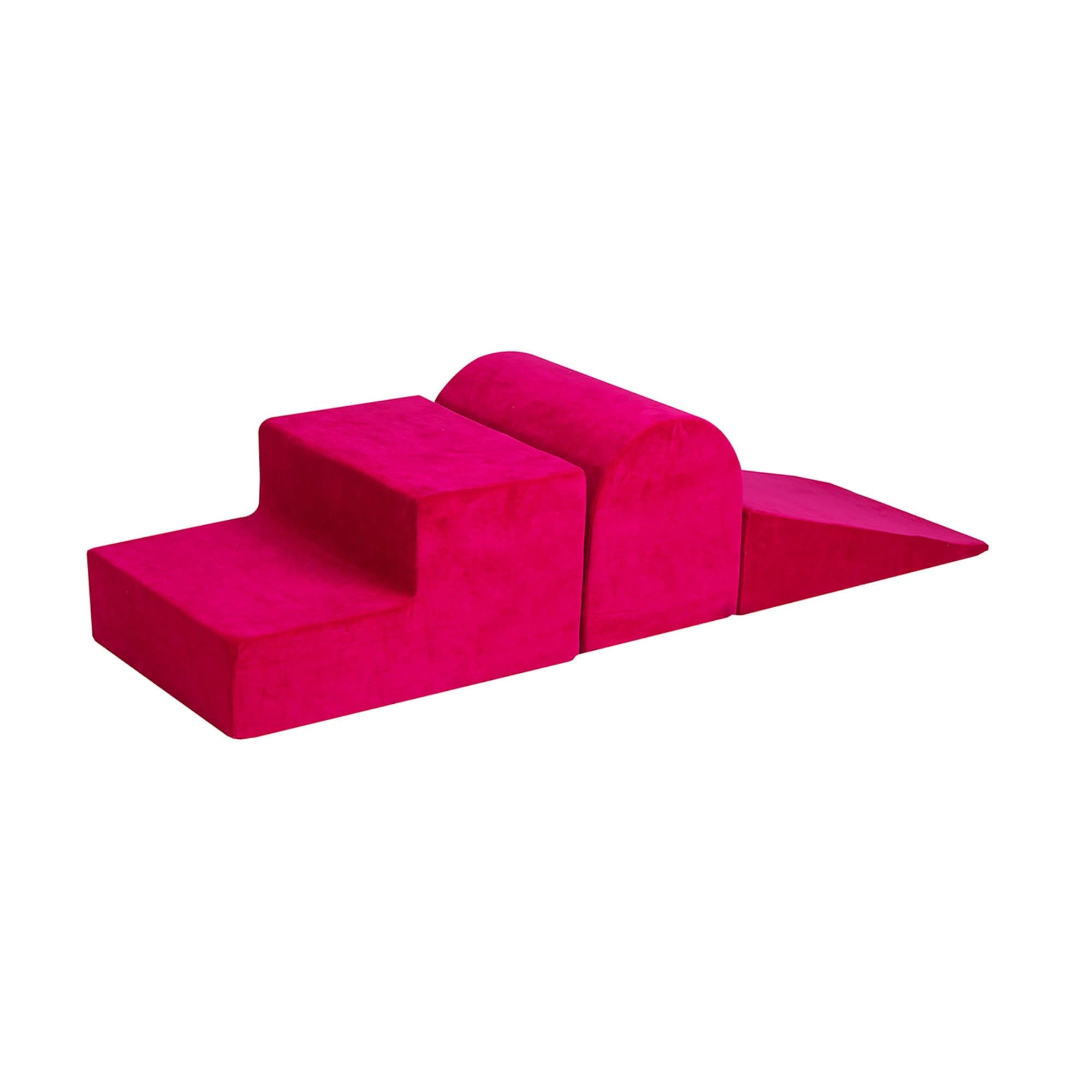 Meowbaby Velvet Kids Foam Climbing Blocks - Baby Soft Play Set | 3 Elements