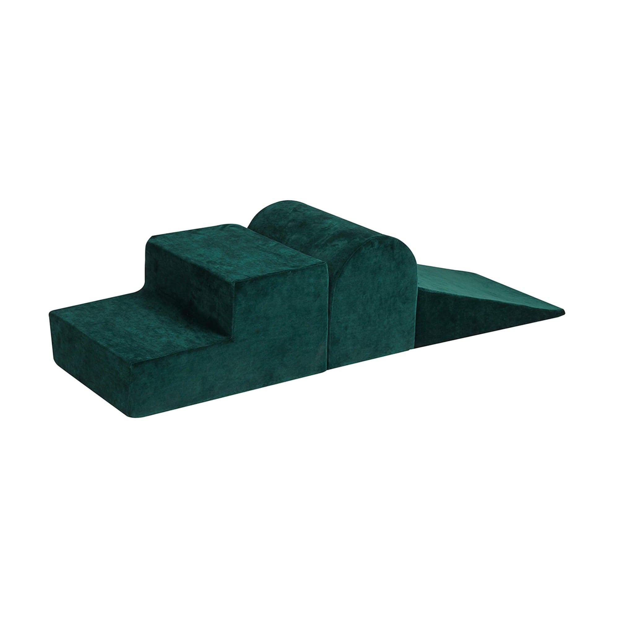Meowbaby Velvet Kids Foam Climbing Blocks - Baby Soft Play Set | 3 Elements