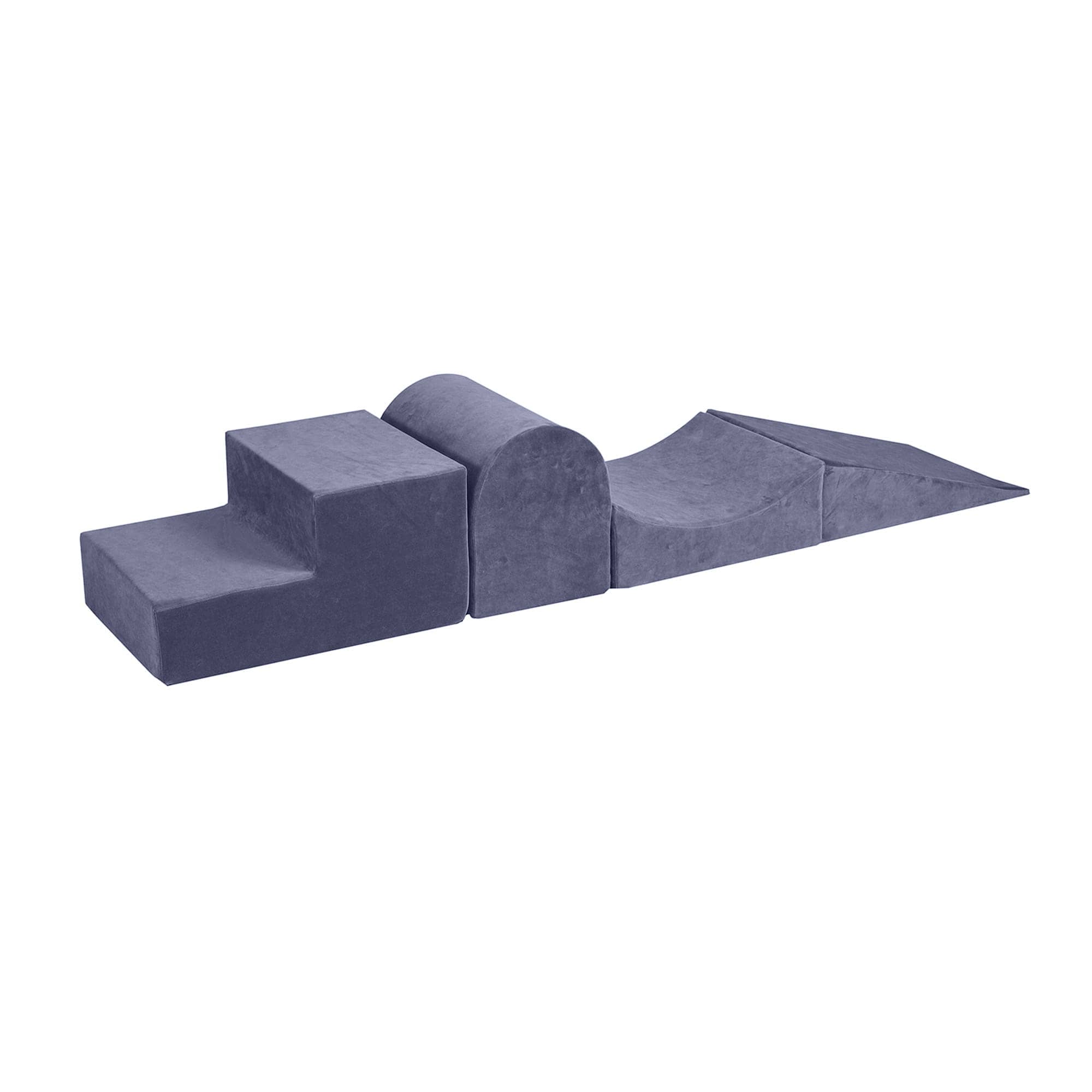 Meowbaby Velvet Kids Foam Climbing Blocks - Baby Soft Play Set | 4 Elements
