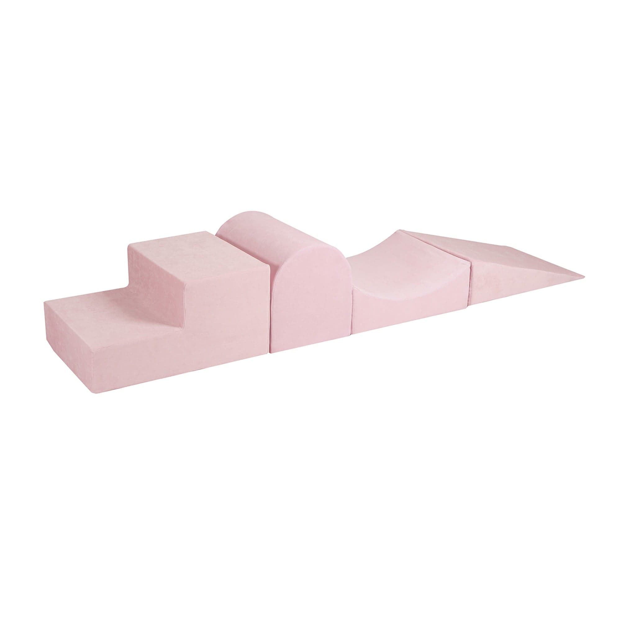 Meowbaby Velvet Kids Foam Climbing Blocks - Baby Soft Play Set | 4 Elements