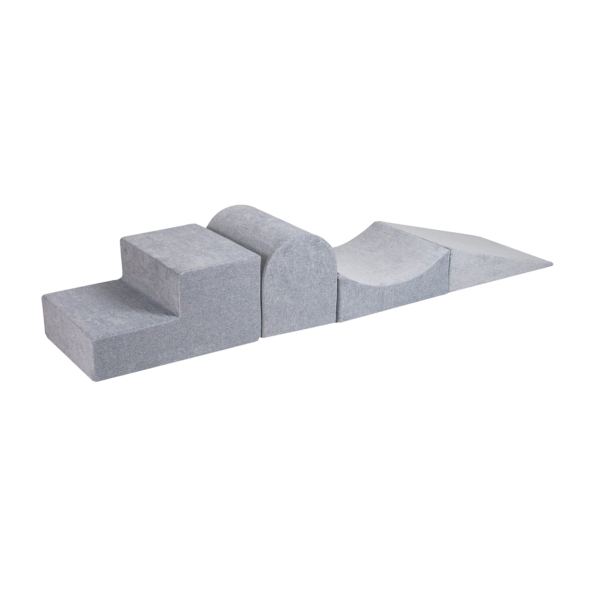 Meowbaby Velvet Kids Foam Climbing Blocks - Baby Soft Play Set | 4 Elements