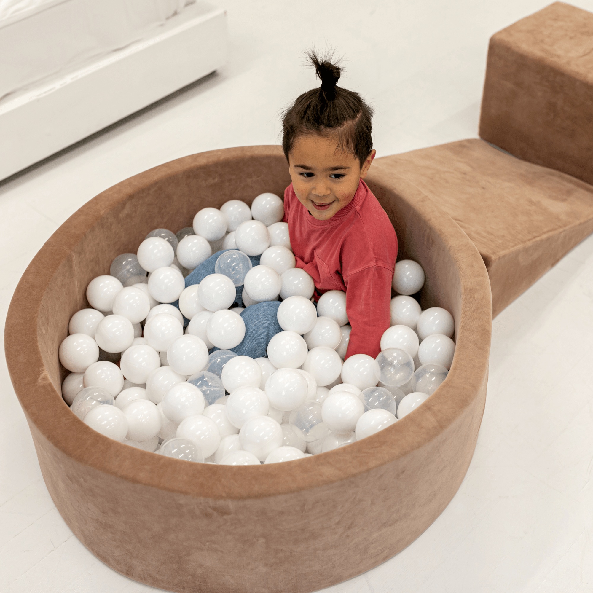 Meowbaby Velvet Kids Foam Climbing Blocks Grey-Blue - Baby Soft Play Set | Balls to Choose