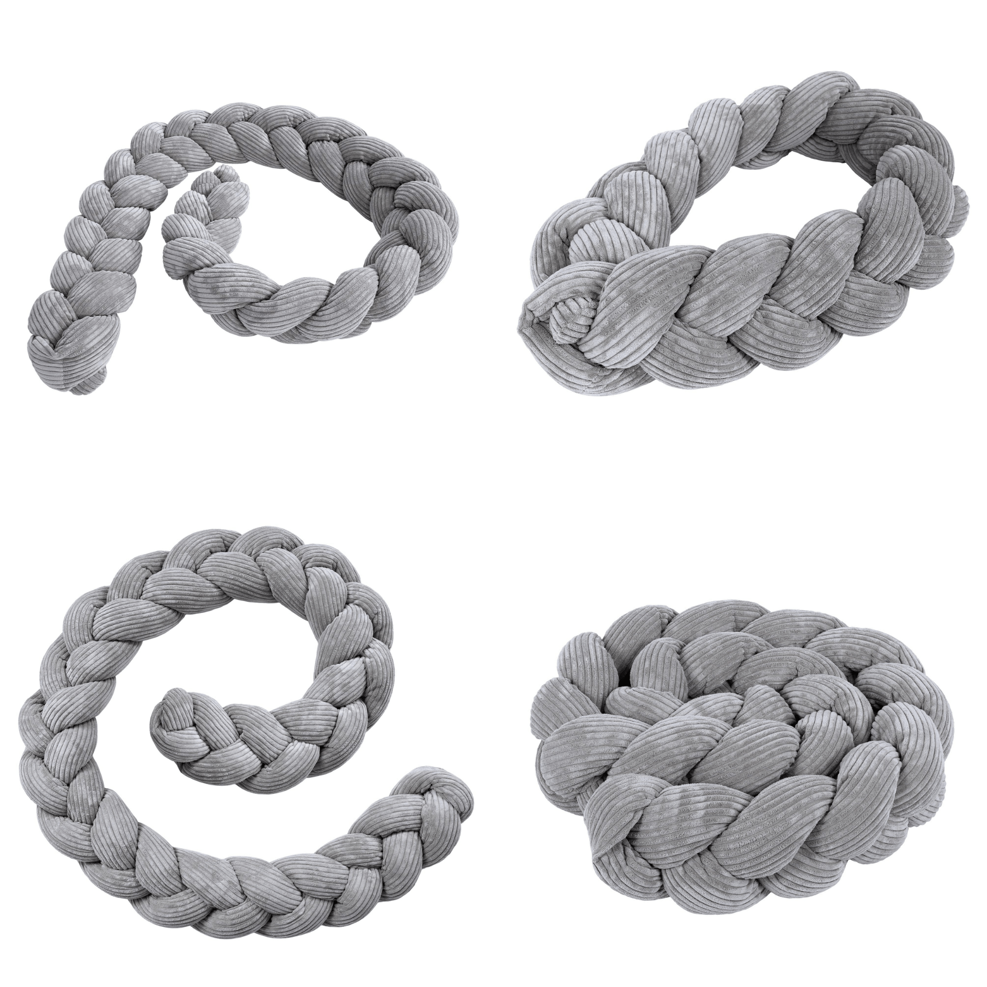 Meowbaby Warkocz Ochronny do Łóżeczka – Miękki Ochraniacz dla Dziecka | Aesthetic