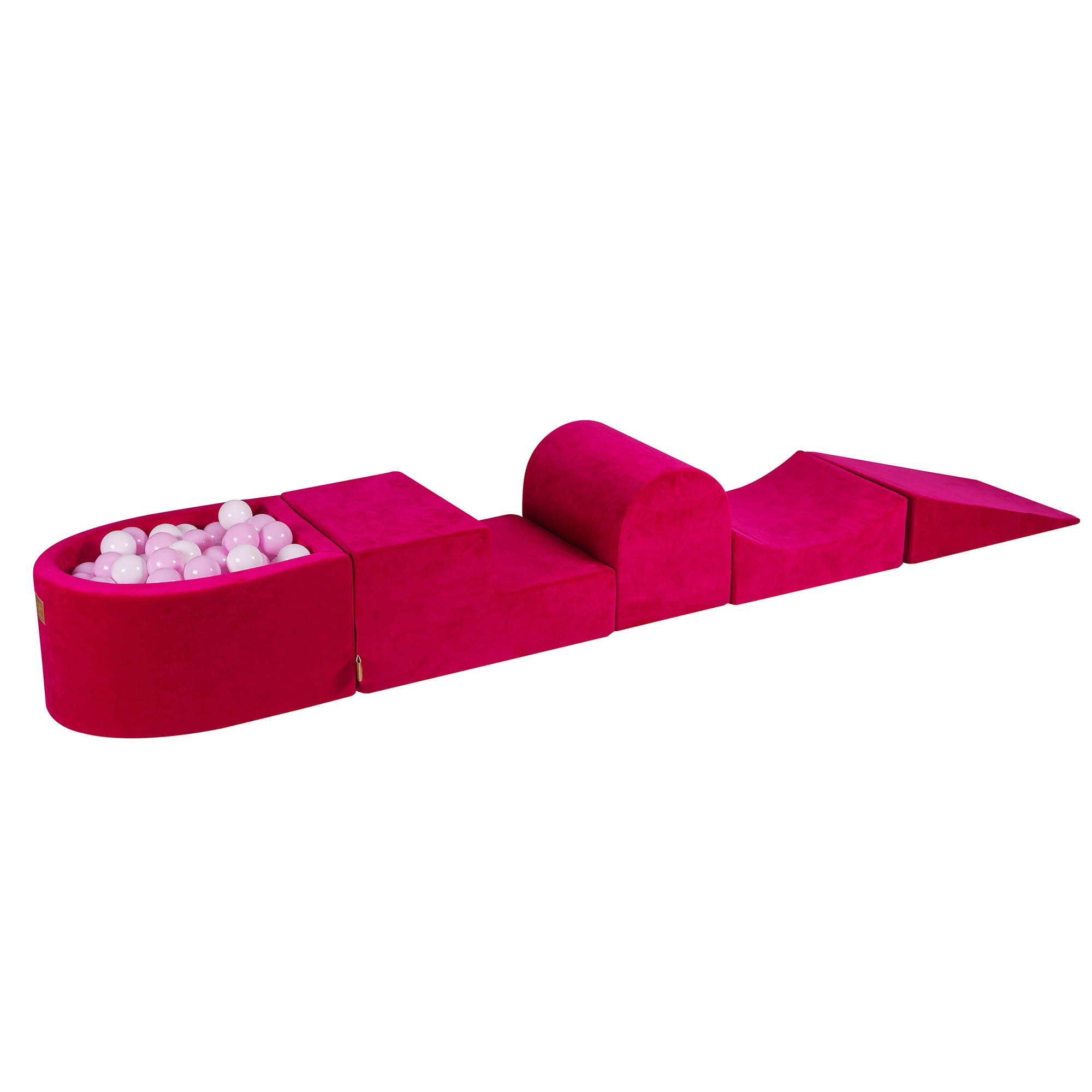 Aire de jeux en mousse velours 5 éléments Magenta