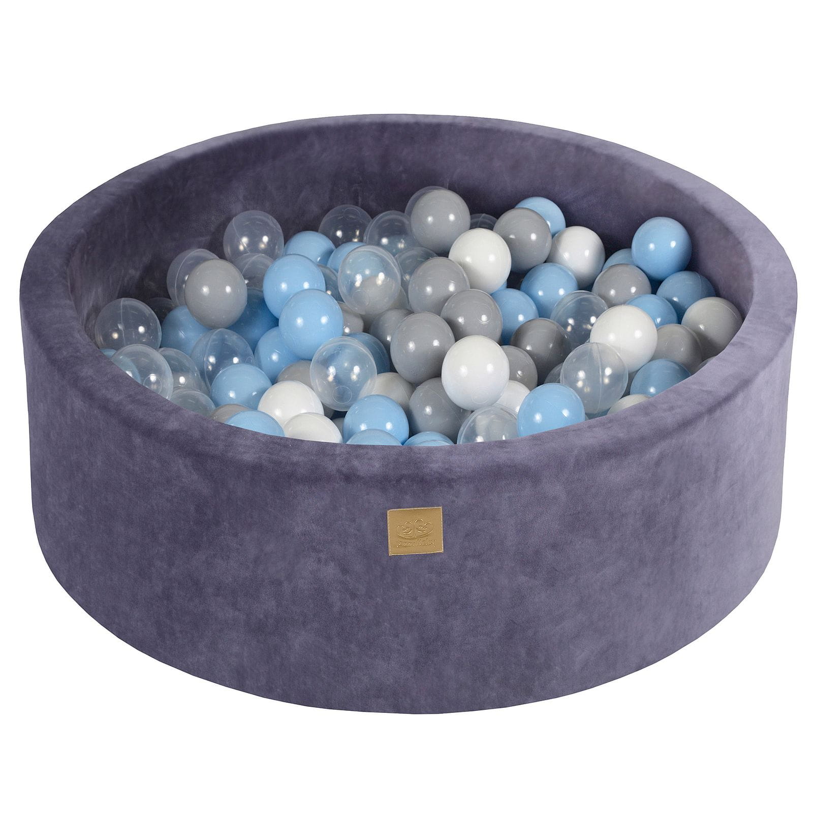 Piscina di Palline in Velvet Grigio-Blu