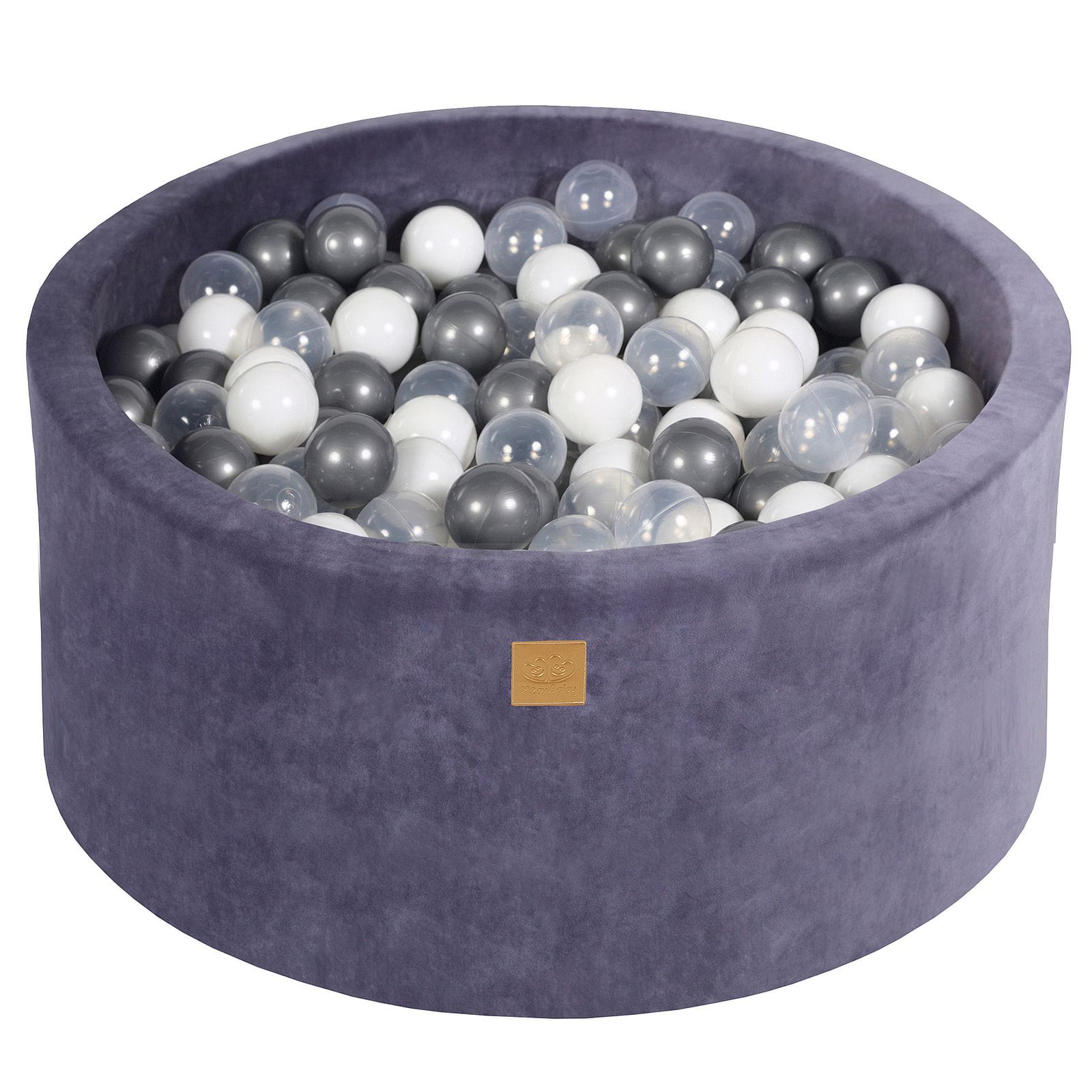 Piscina di Palline in Velvet Grigio-Blu