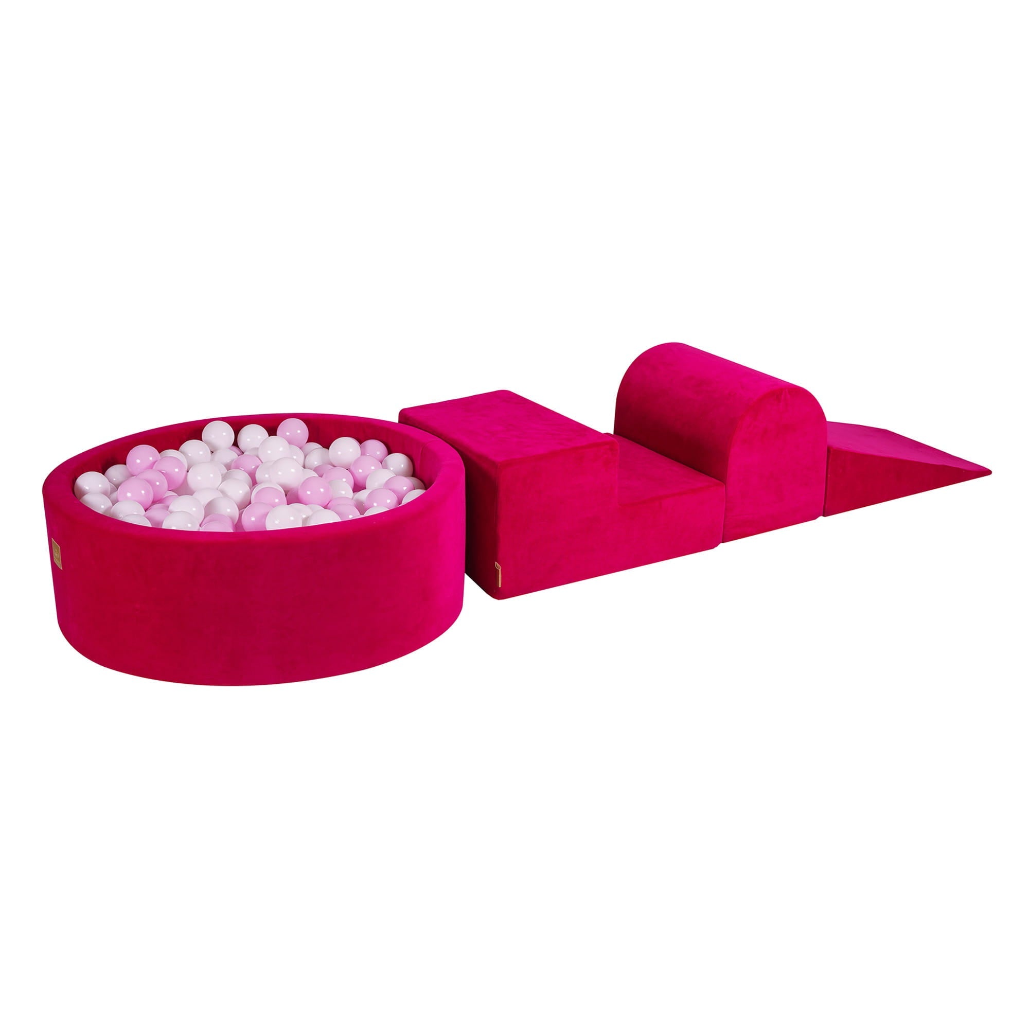 Aire de jeux en mousse velours 4 éléments Magenta