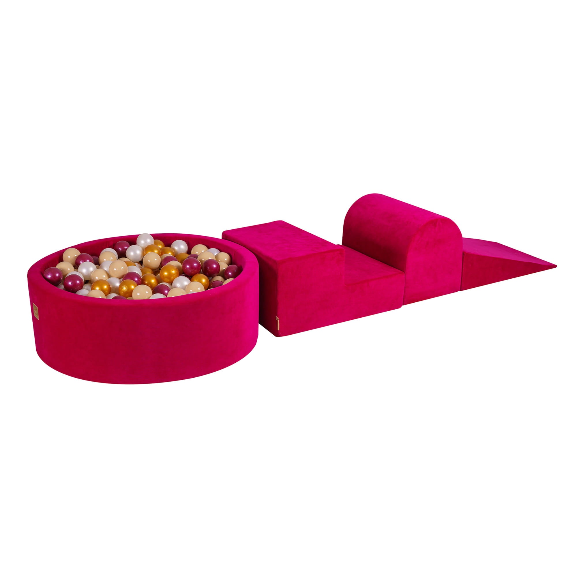 Aire de jeux en mousse velours 4 éléments Magenta