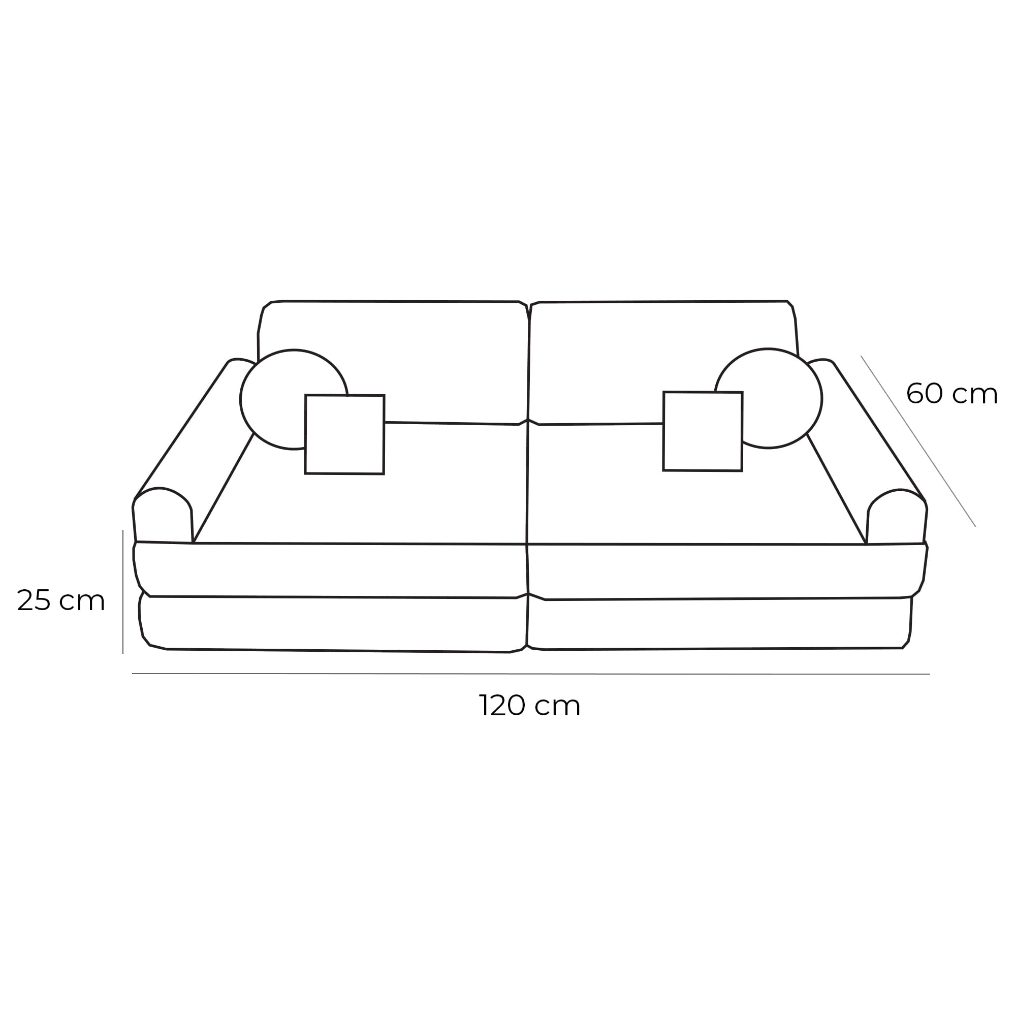 Pocket Sofa Slimcord Plus Size Meowbaby