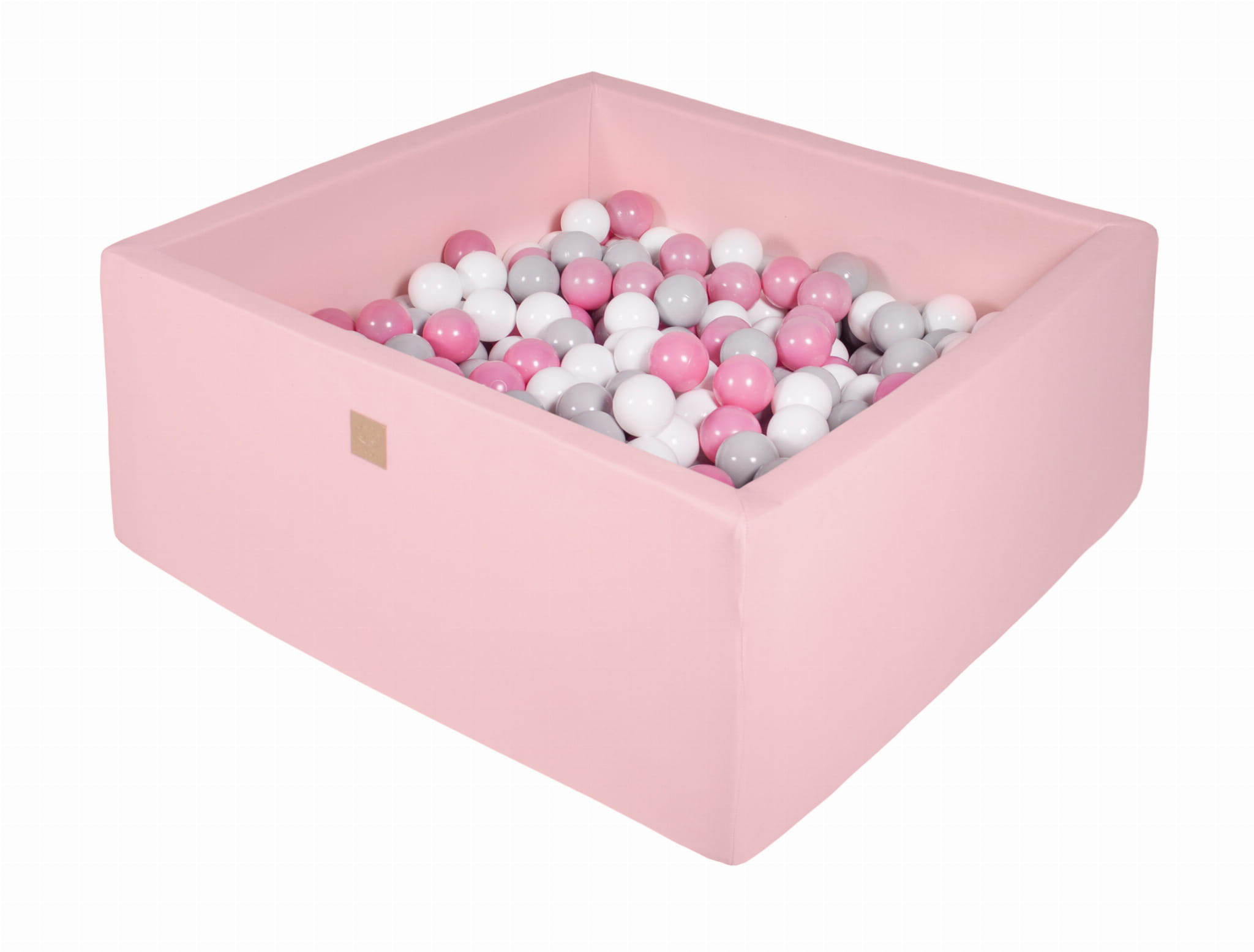 Cotton Piscina di Palline Rosa Chiaro Quadrato