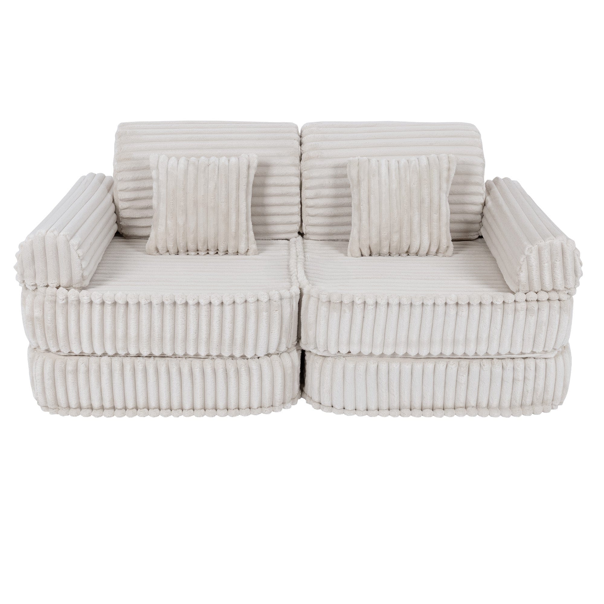 Meowbaby Churros Pocket Sofa Plus Cotton Candy White