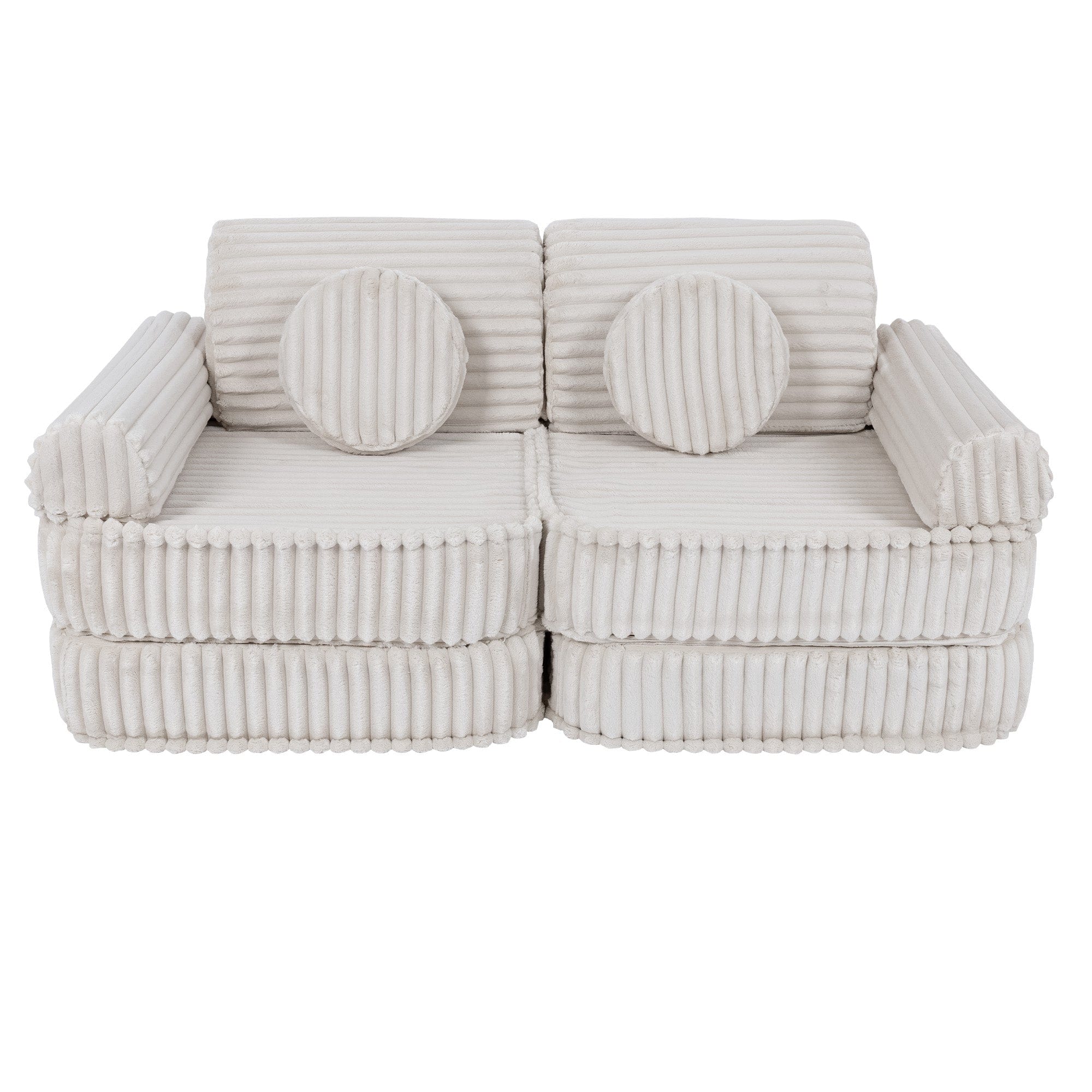 Meowbaby Churros Pocket Sofa Plus Cotton Candy White