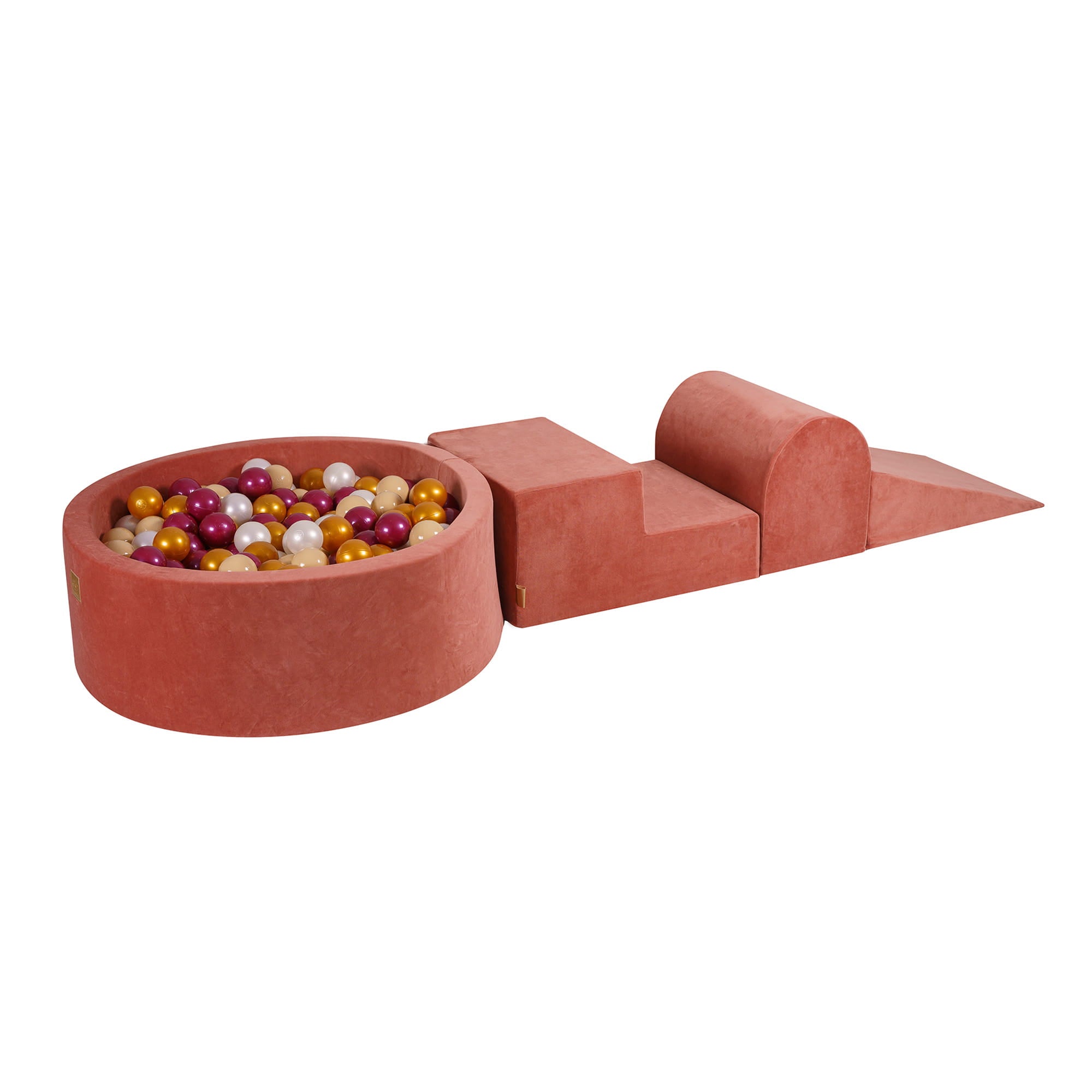 Velvet Foam Playground 4 Elements Marsala Red Meowbaby