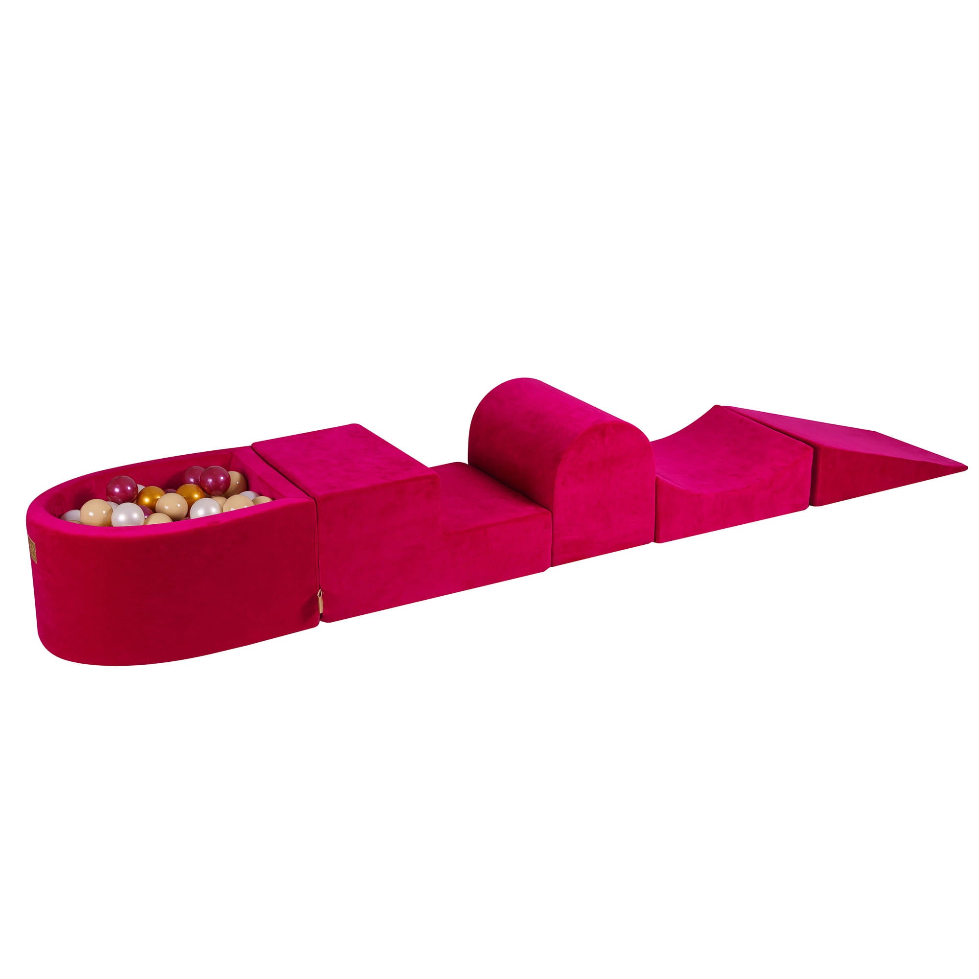 Aire de jeux en mousse velours 5 éléments Magenta