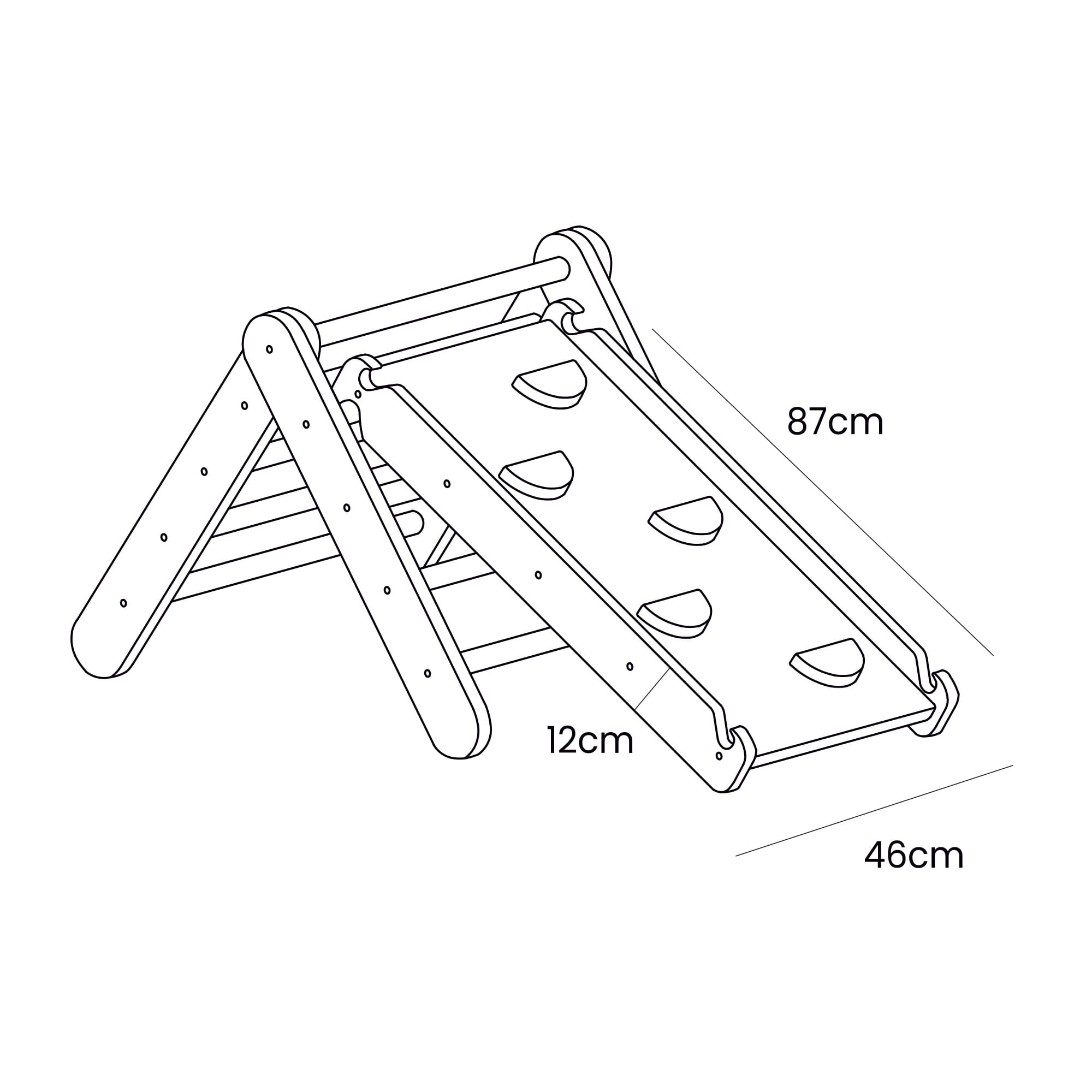 Ladder Slide-Climber Wall 2-in-1