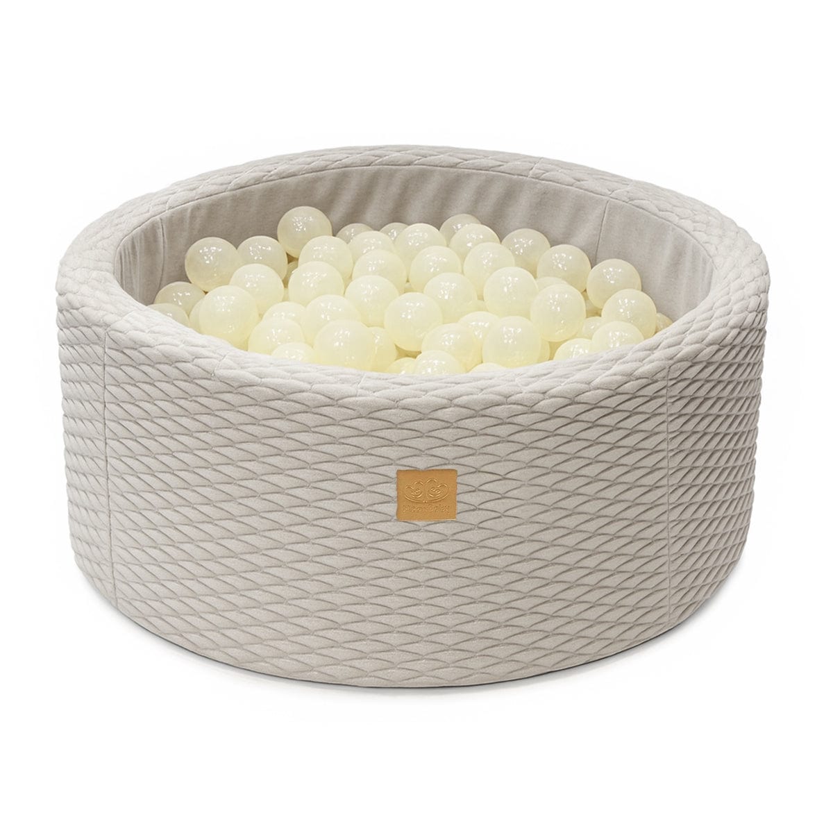 Meowbaby Basen z Kulkami dla Dziecka | Piłki do wyboru | Bright White | Dune