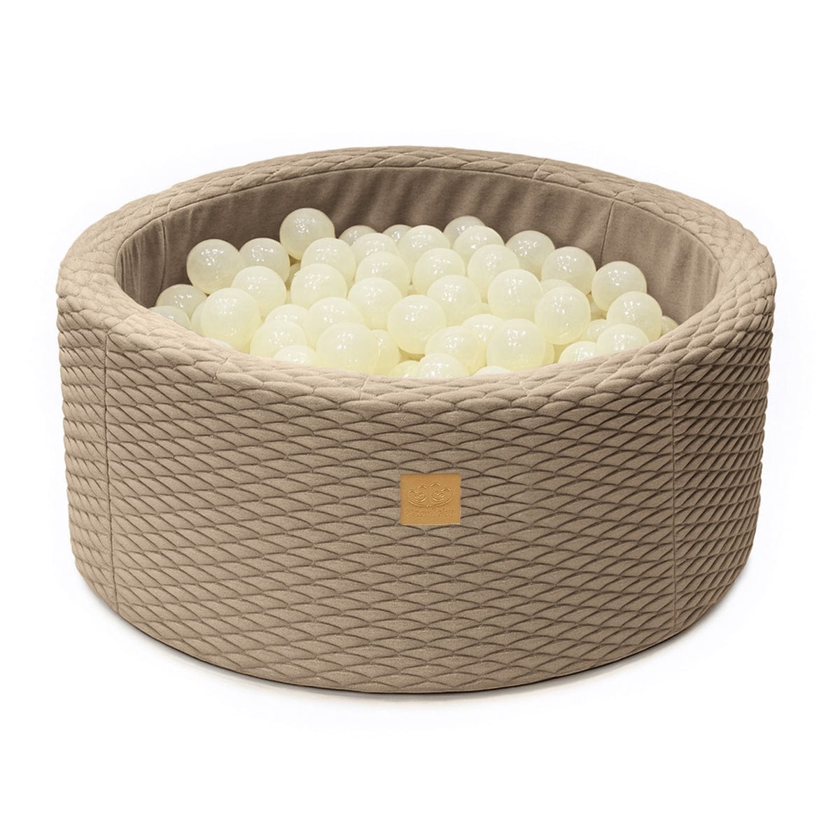 Meowbaby Basen z Kulkami dla Dziecka | Piłki do wyboru | Silver Cloud | Dune