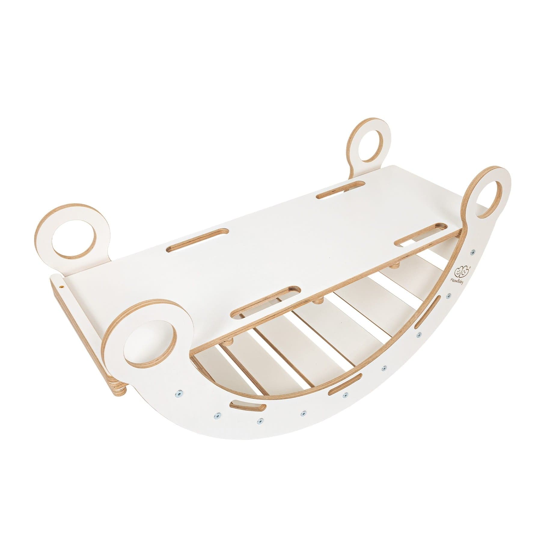 Meowbaby Bujak dla Dziecka Montessori - Dream Rocker | Biały