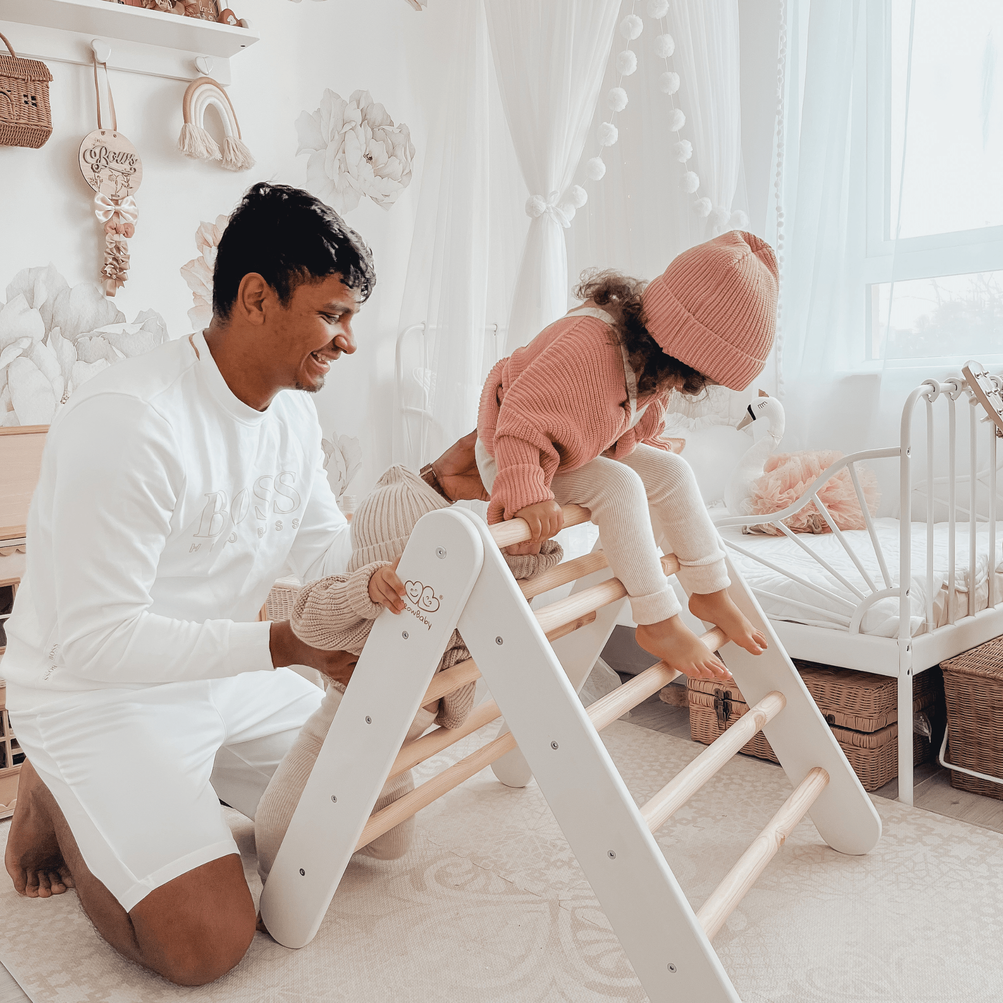 Meowbaby Drabinka dla Dziecka Montessori - Stabilna i Bezpieczna
