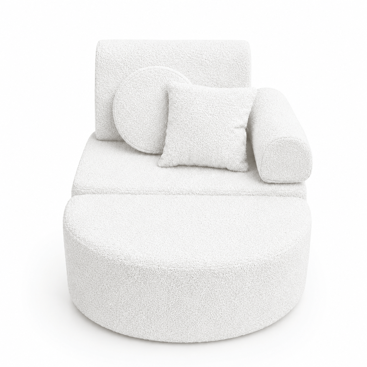 Meowbaby Fotel Modułowy dla Dziecka – 6 Elementów | Boucle | 60cm