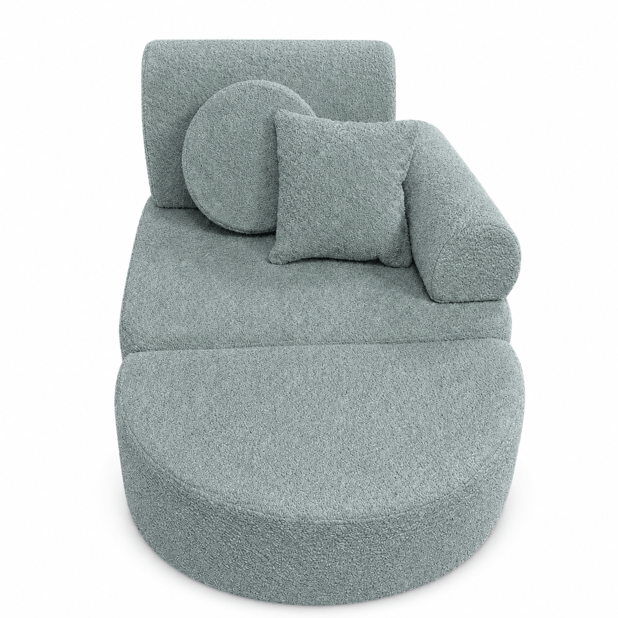Meowbaby Fotel Modułowy dla Dziecka – 6 Elementów | Boucle | 60cm