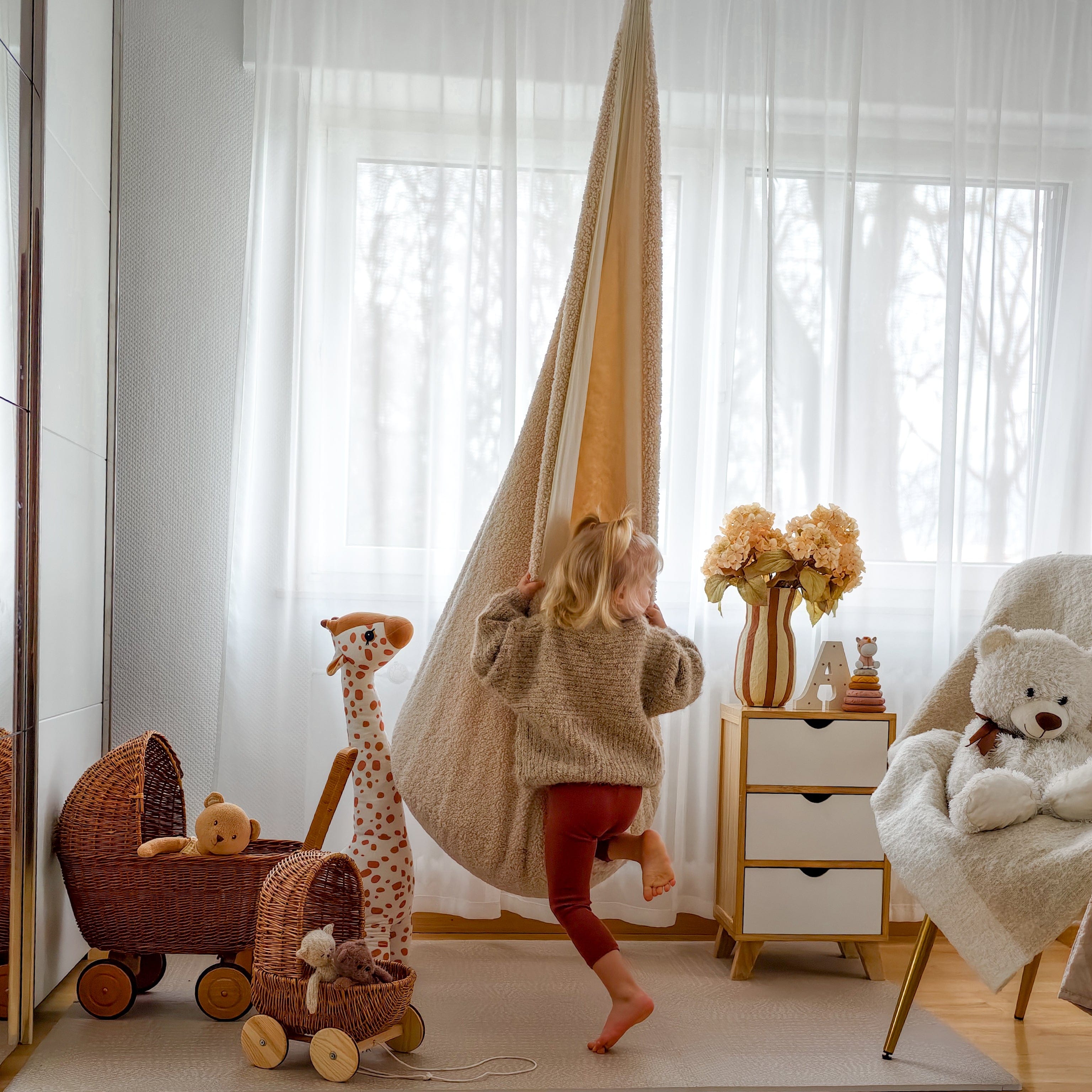 Meowbaby Huśtawka Kokon dla Dzieci | Bearly