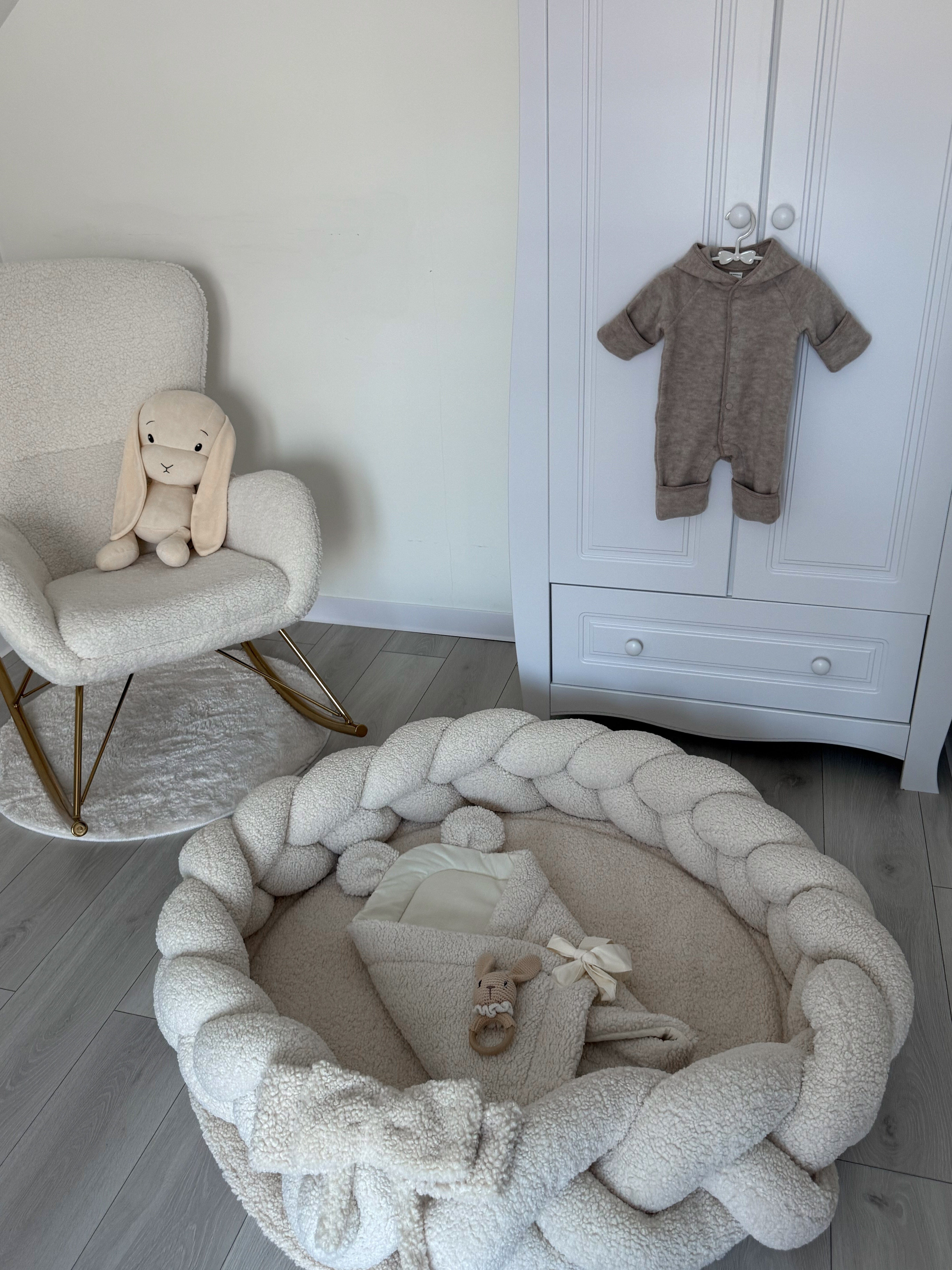 Meowbaby Kokon Niemowlęcy z Warkoczem Ochronnym - Mata do Zabawy | Bearly