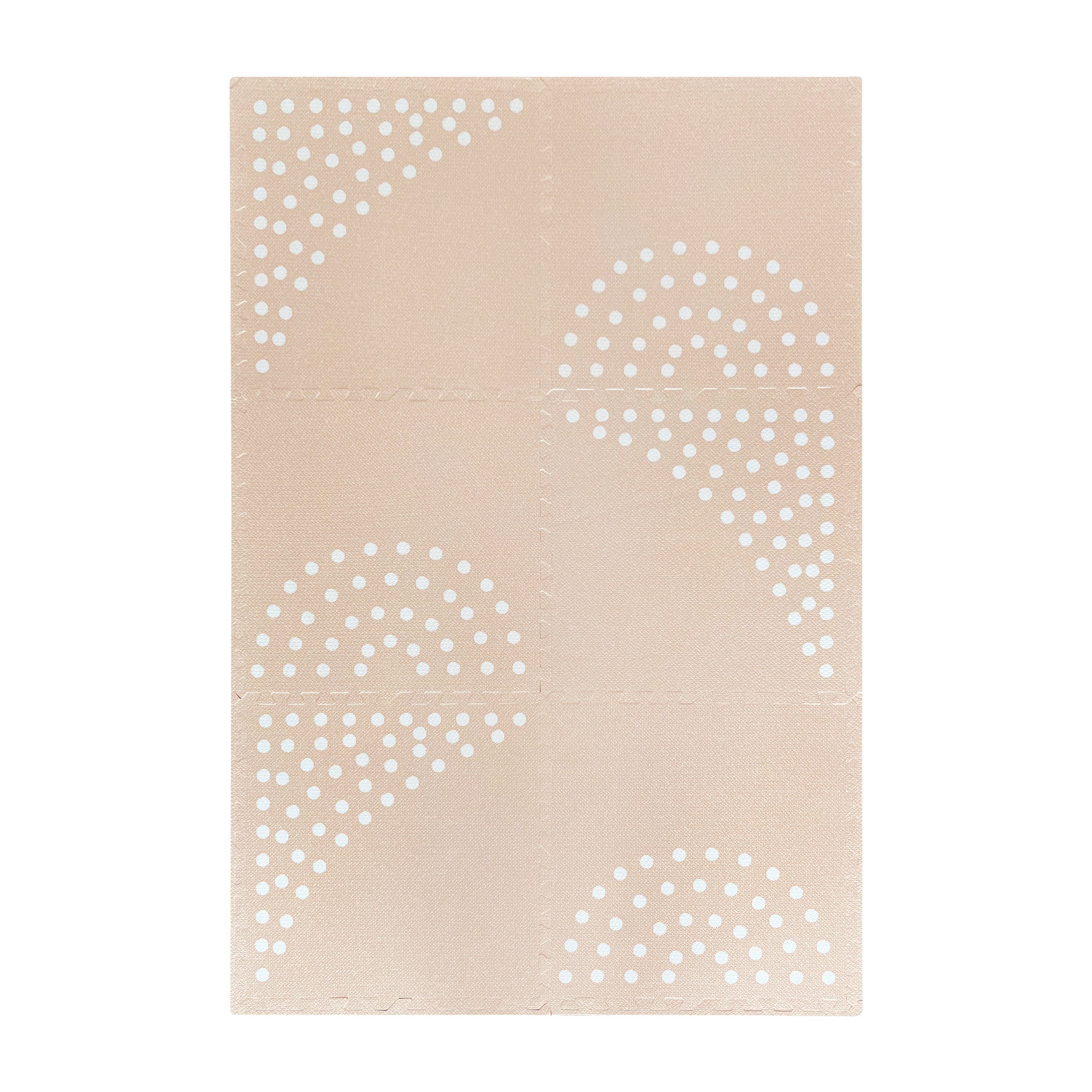 MeowBaby Mata Piankowa Puzzle MeowBaby – Beżowa Mata Edukacyjna | 6 elementów