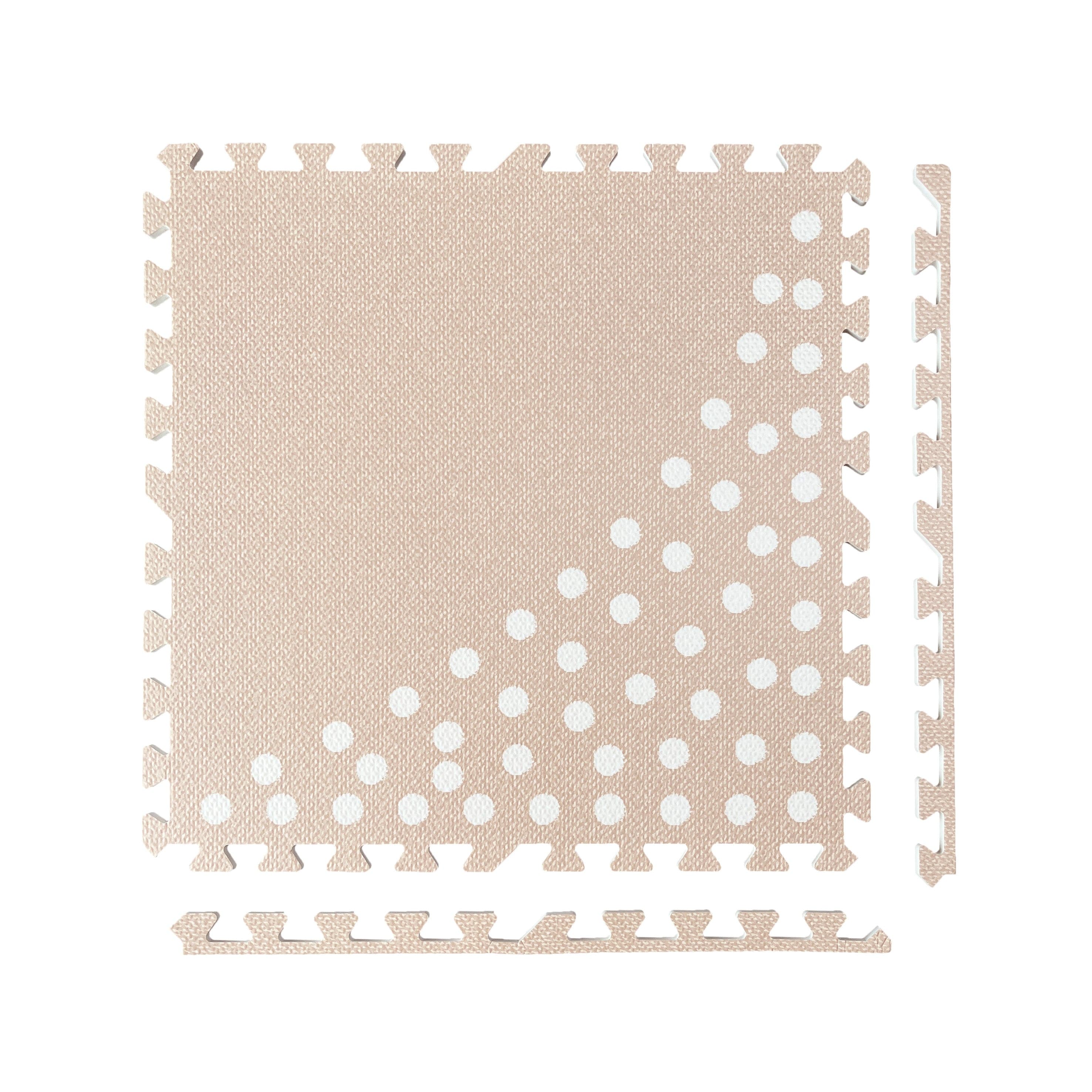 MeowBaby Mata Piankowa Puzzle MeowBaby – Beżowa Mata Edukacyjna | 6 elementów