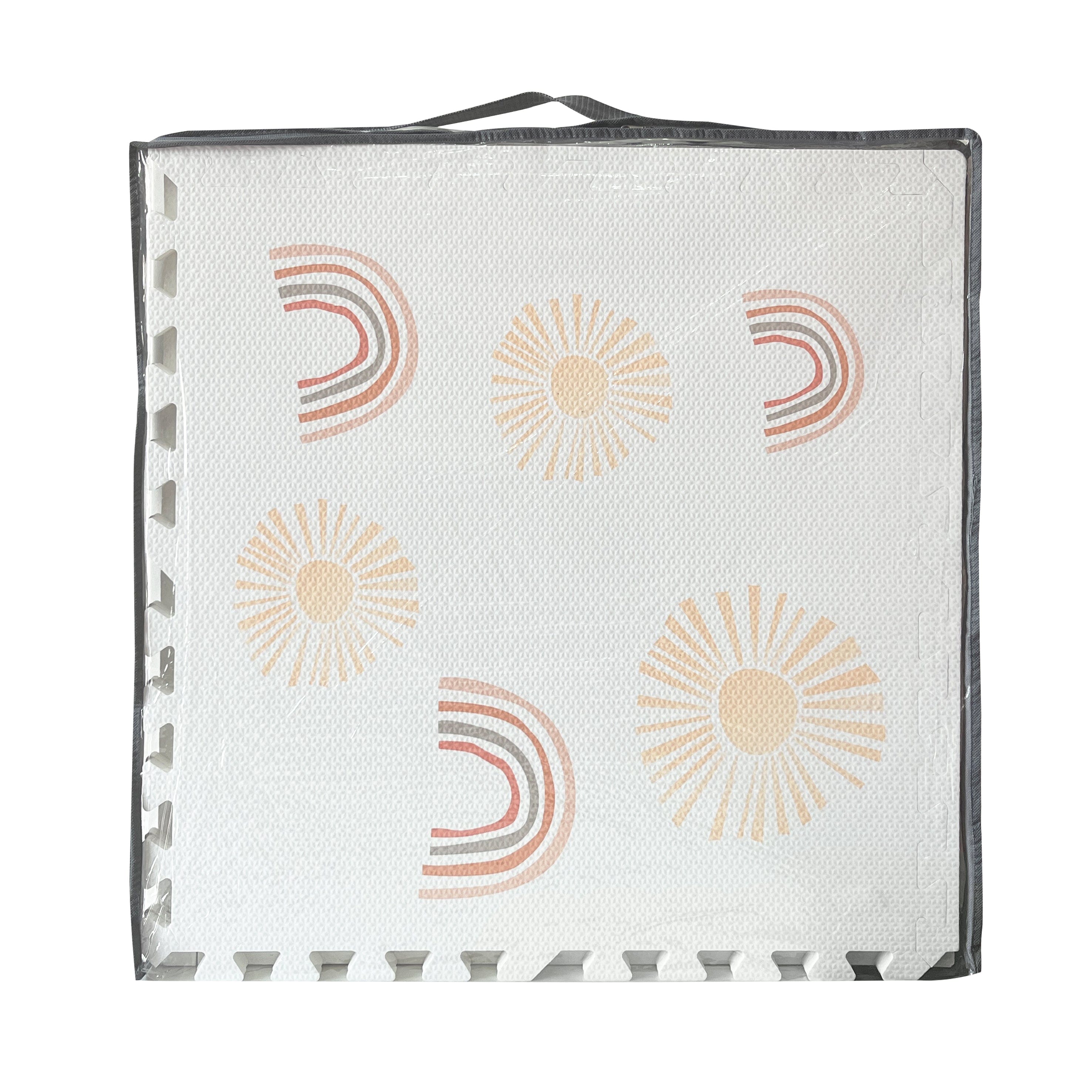 MeowBaby Mata Piankowa Puzzle MeowBaby – Beżowa Mata Edukacyjna | 6 elementów