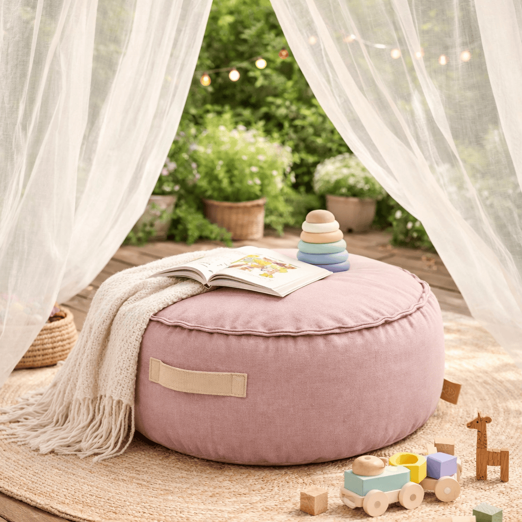 Meowbaby Okrągła Pufa dla Dziecka – Bean Bag do Domu i Ogrodu | Outzy